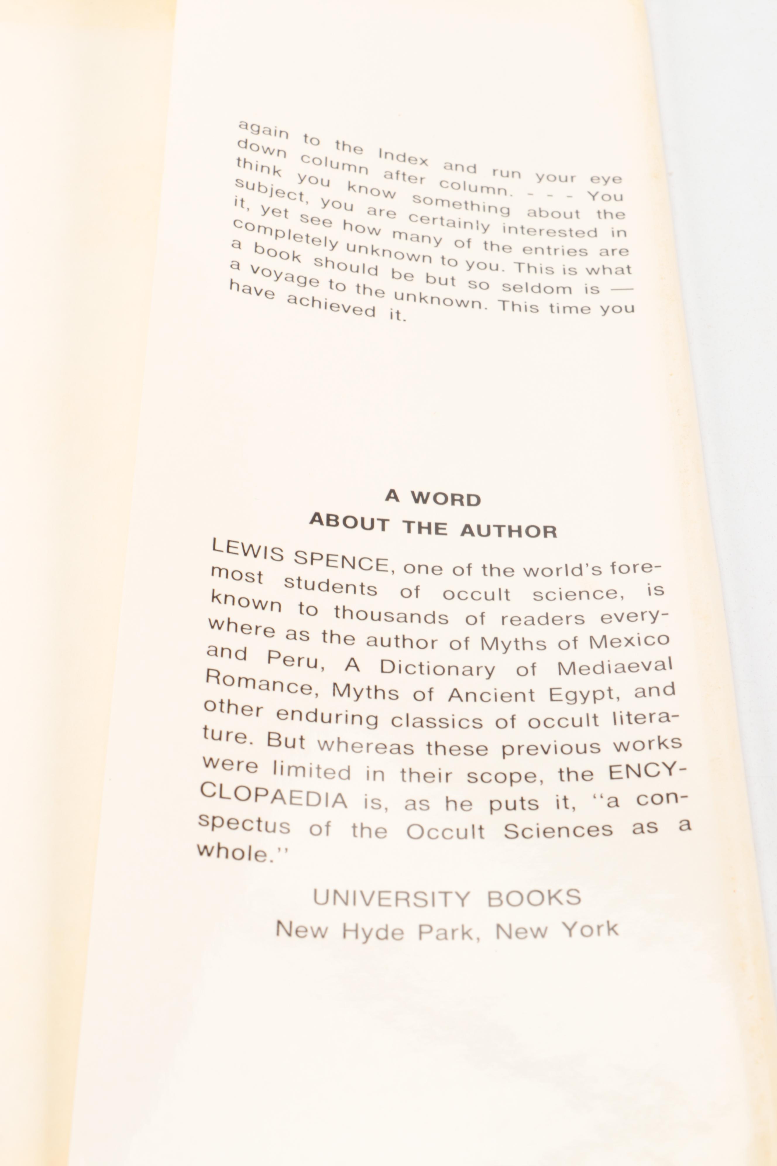 Illustrated "An Encyclopaedia of Occultism" by Lewis Spence, 1968