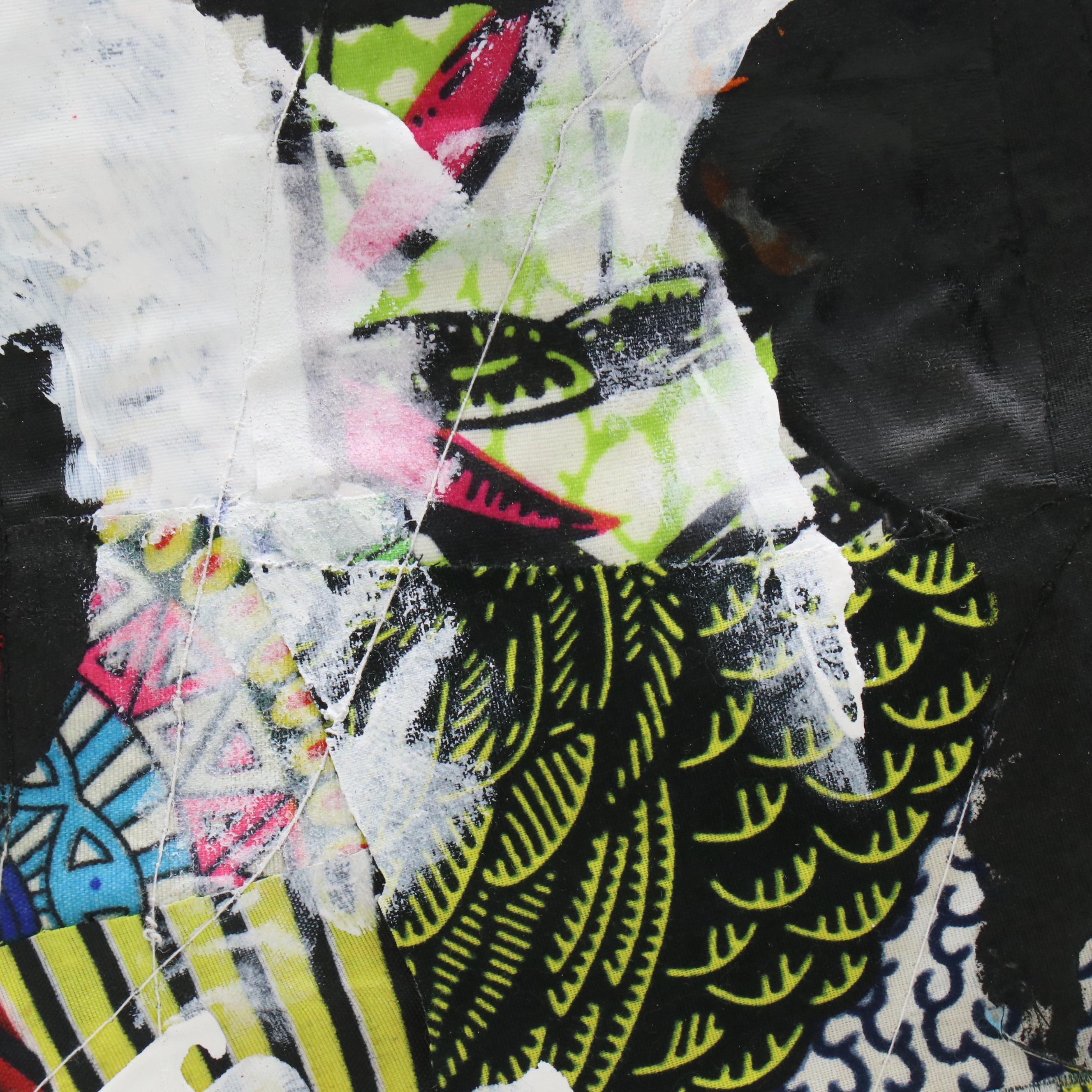 Abiola Idowu Figural Stylized Collage "Summer Festival III," 2023