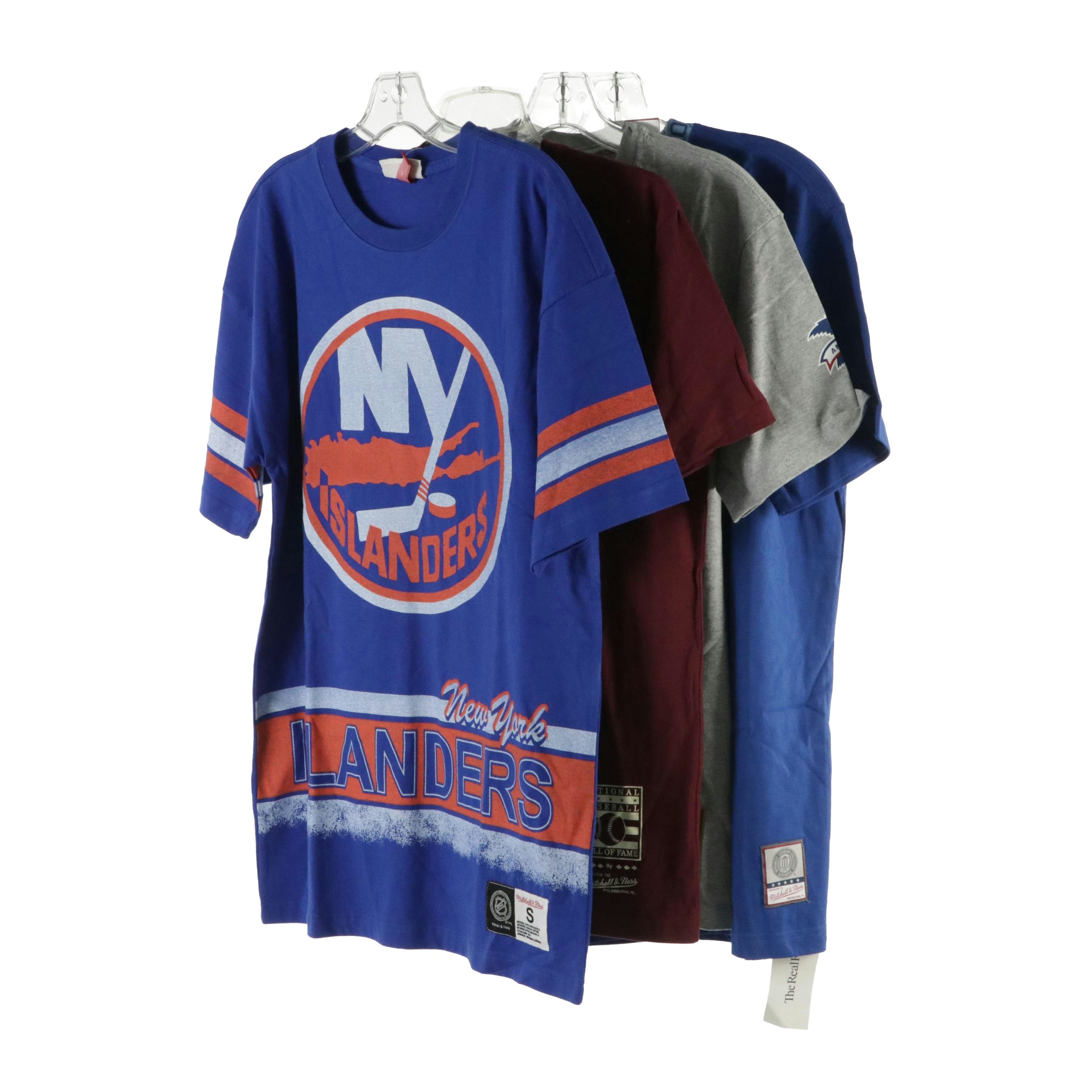 Men's Mitchell & Ness Athletic Theme Graphic Tees Featuring New York Islanders