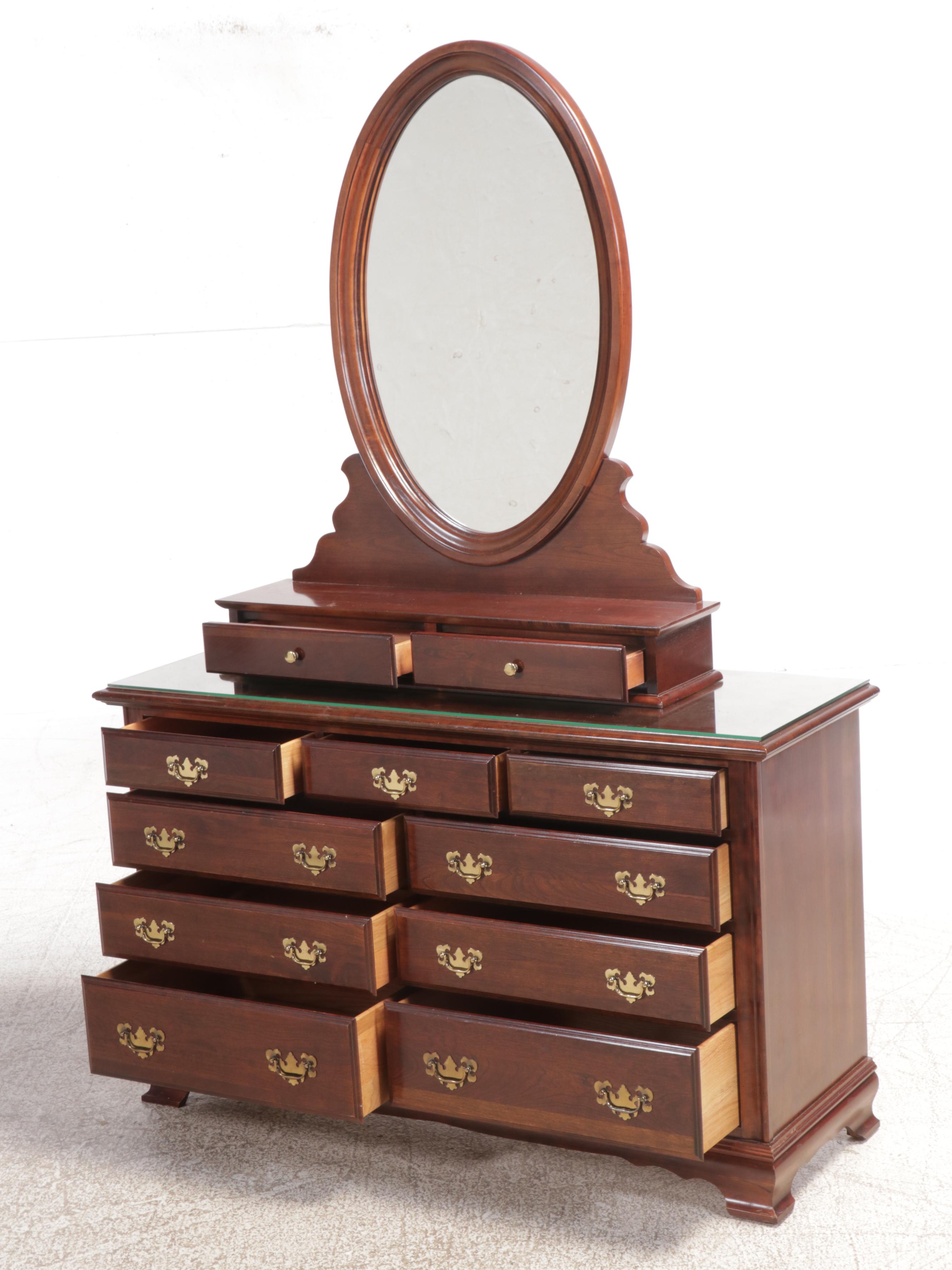 Chippendale Style Mahogany Triple Dresser