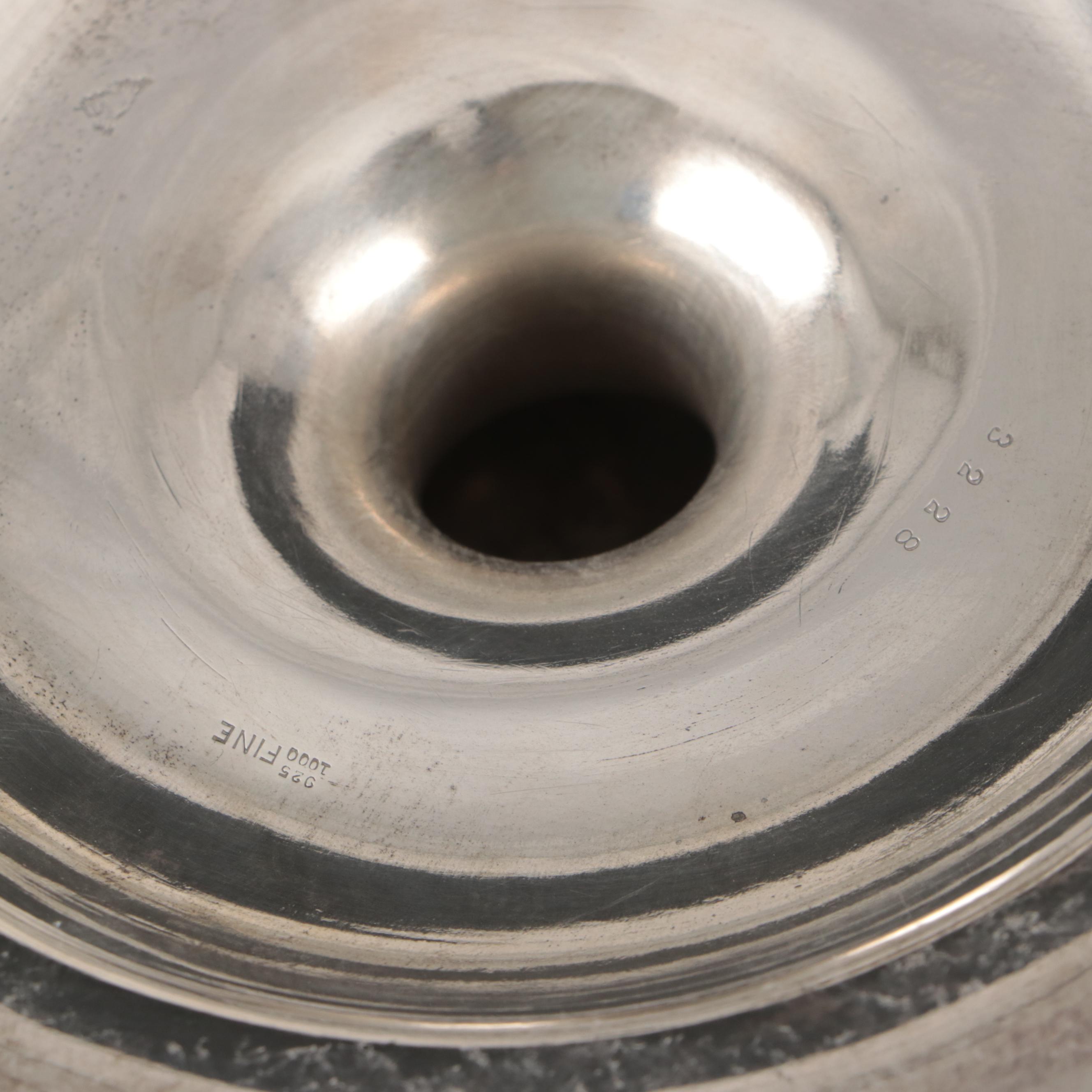 Mauser American Art Nouveau Style Putti and Scroll Sterling Silver Pierced Tazza