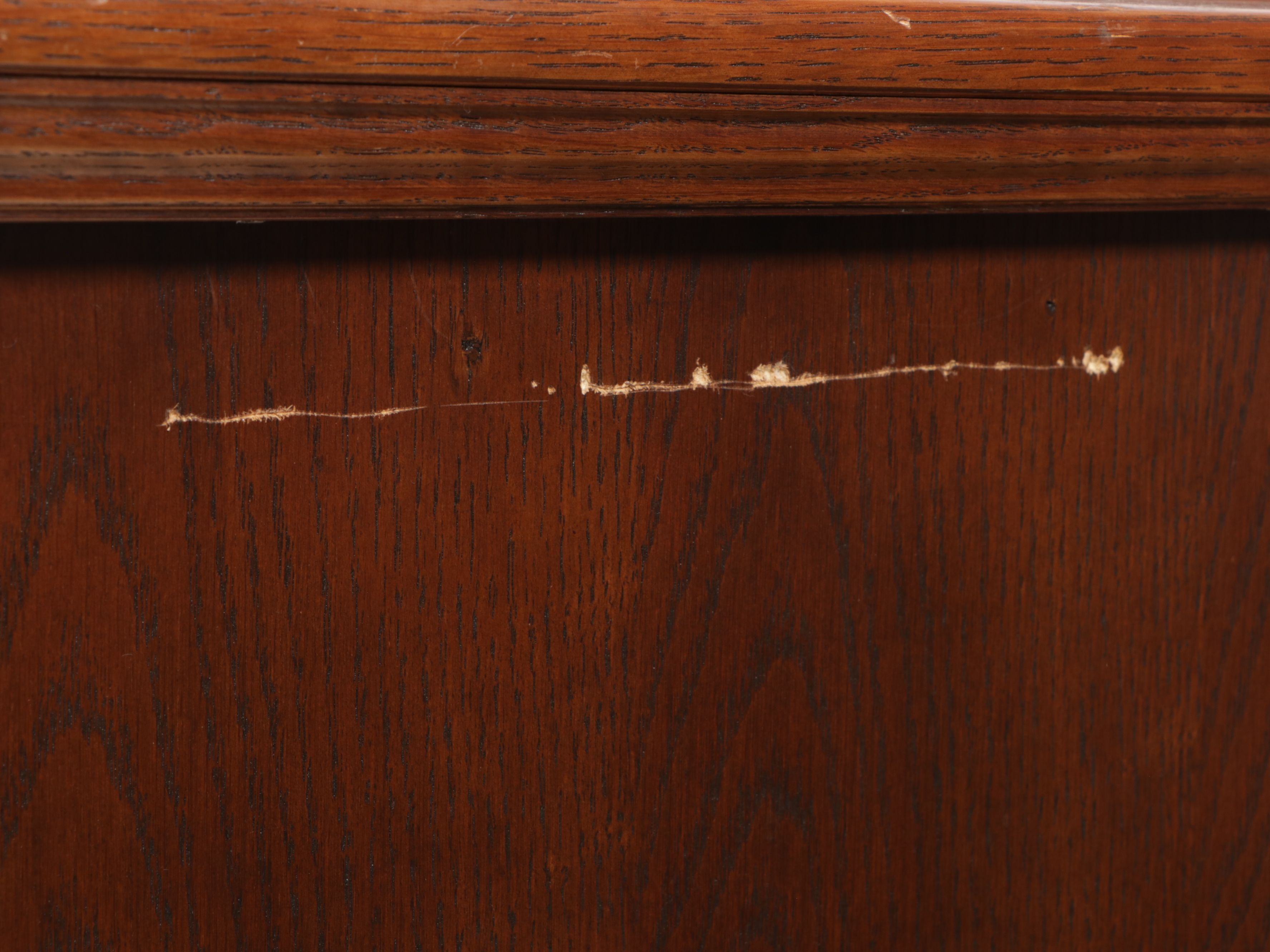 Traditional Style Oak Low Filing Cabinet