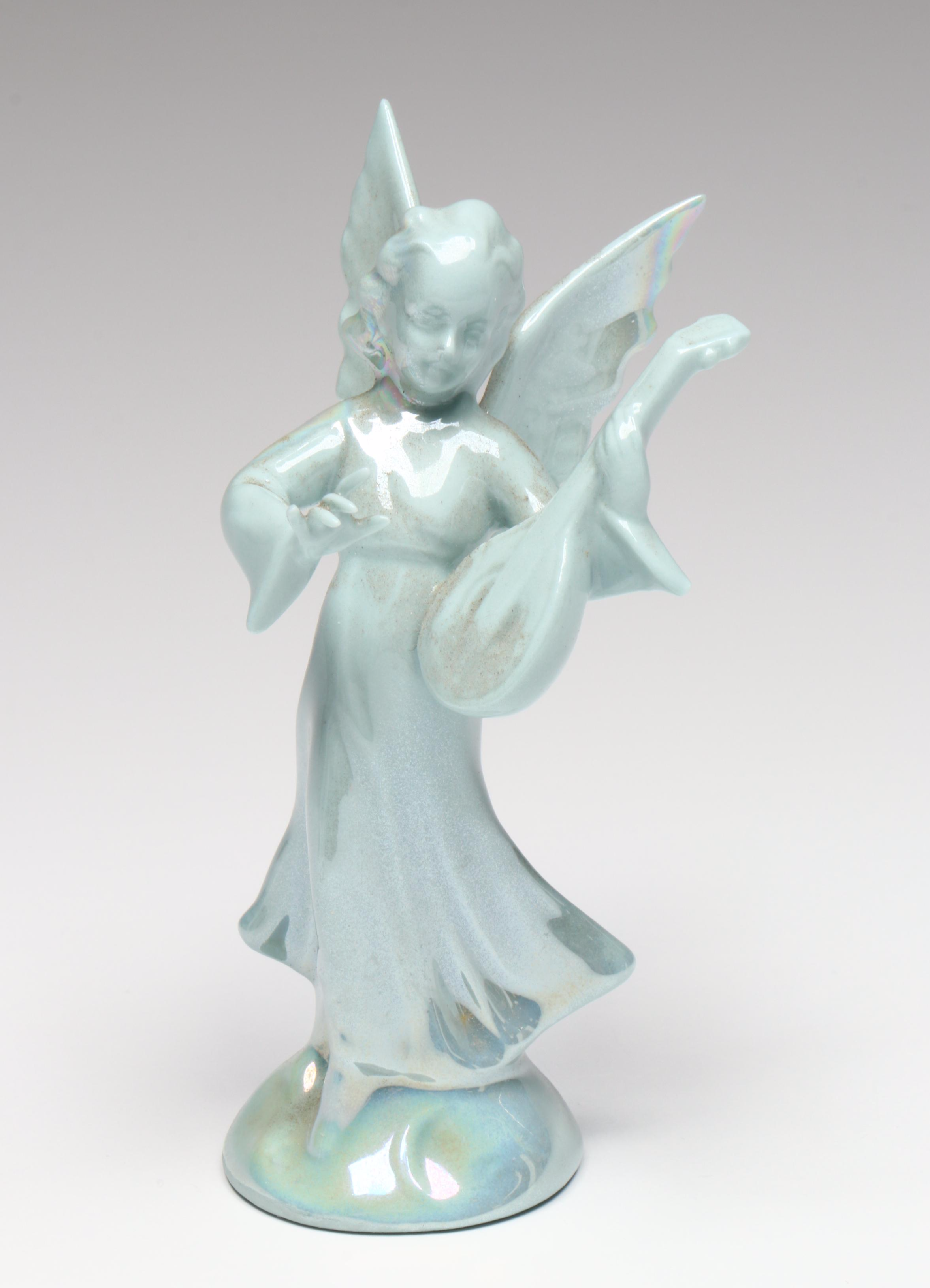 Richard Pech and Other Porcelain Iridescent Glazed Angel Choir Figurines