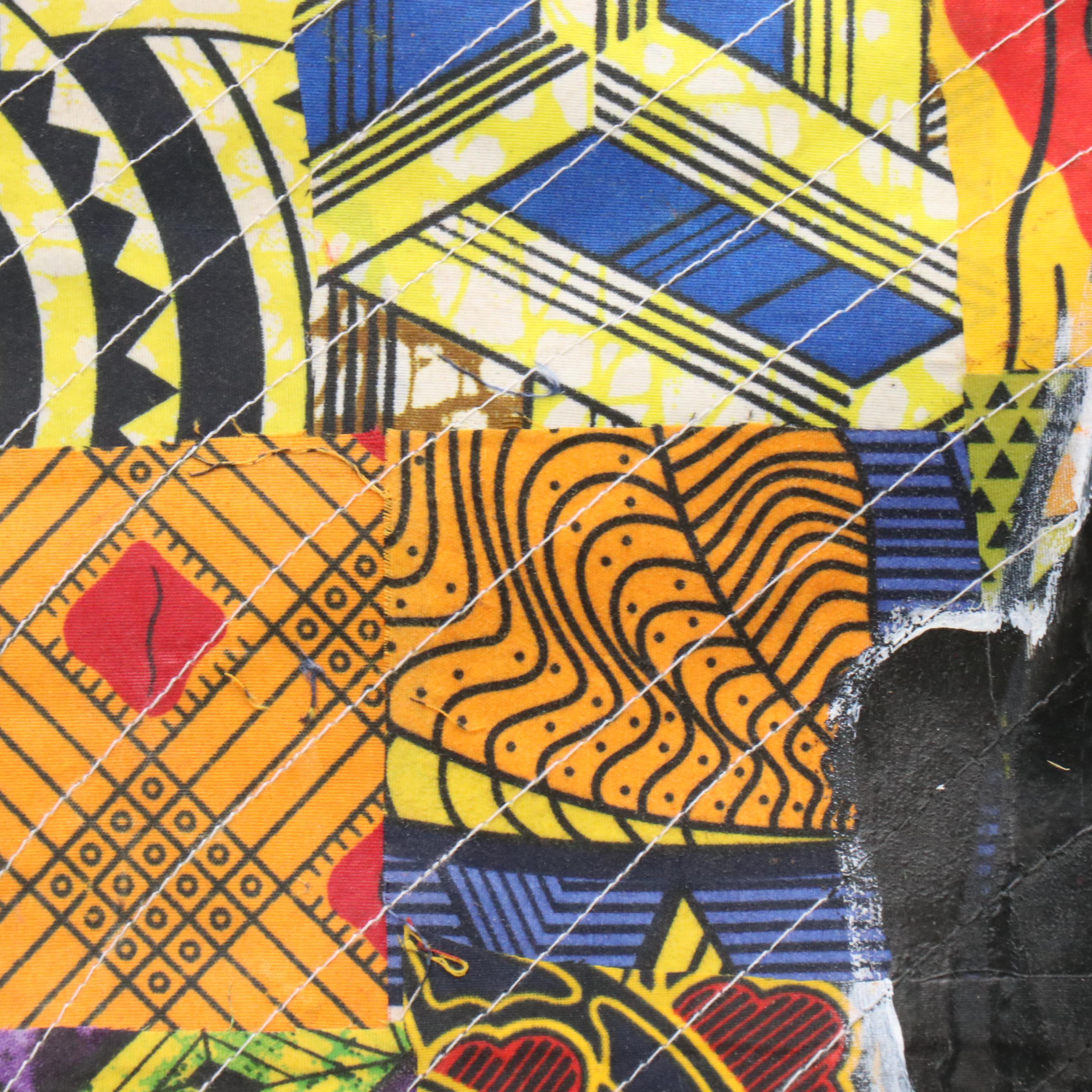 Abiola Idowu Stylized Collage Portrait "Angel Without Wings," 2023