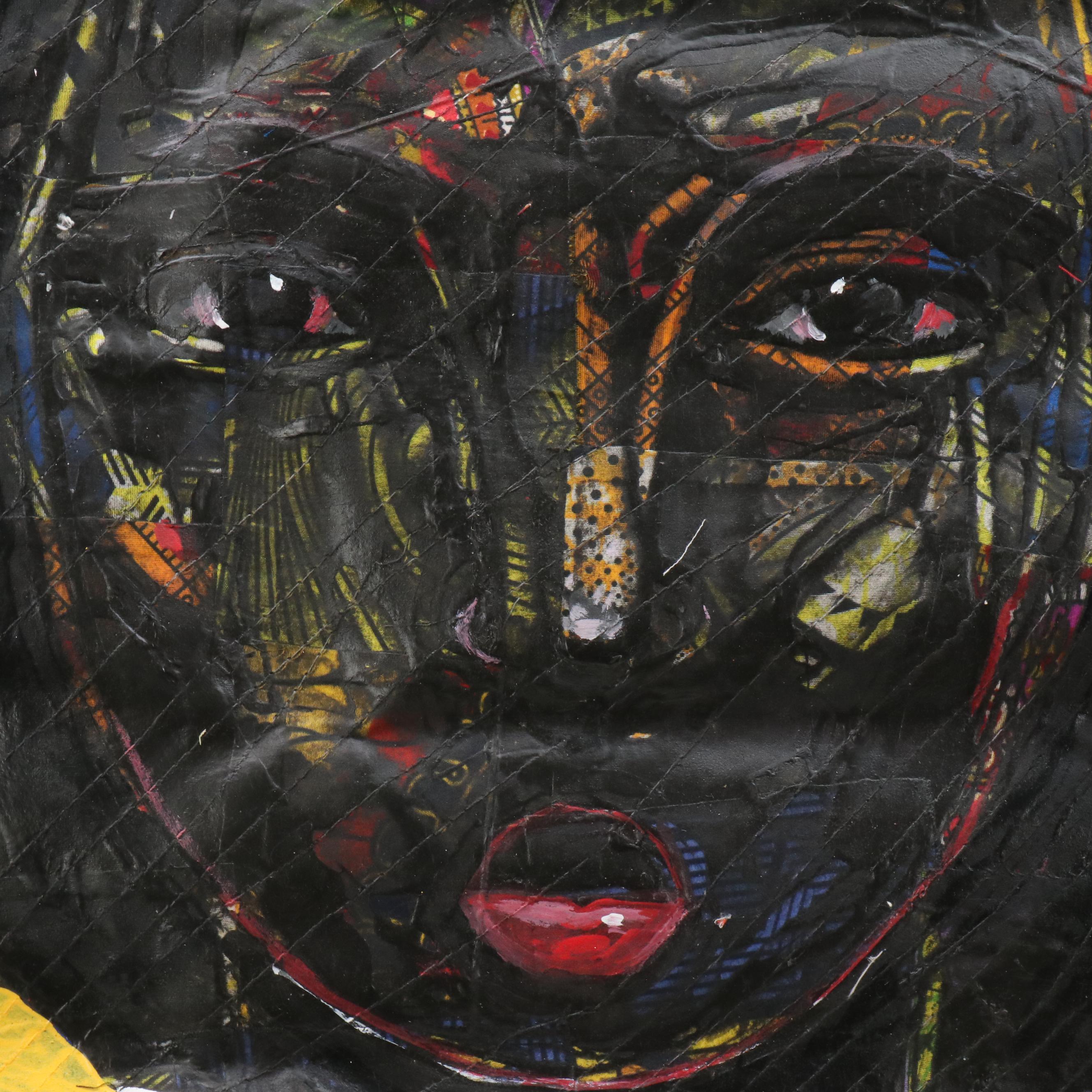 Abiola Idowu Stylized Collage Portrait "Angel Without Wings," 2023