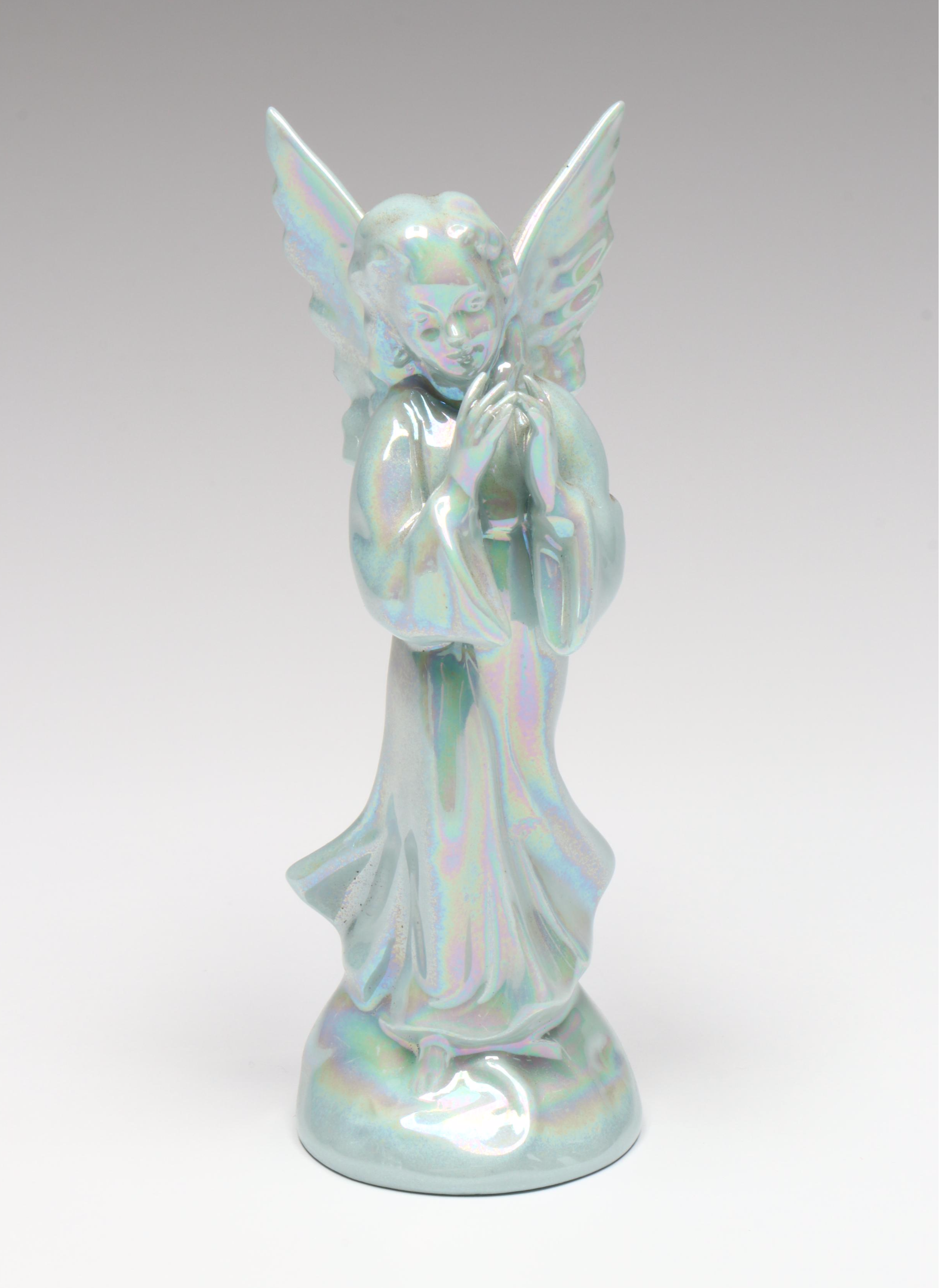 Richard Pech and Other Porcelain Iridescent Glazed Angel Choir Figurines