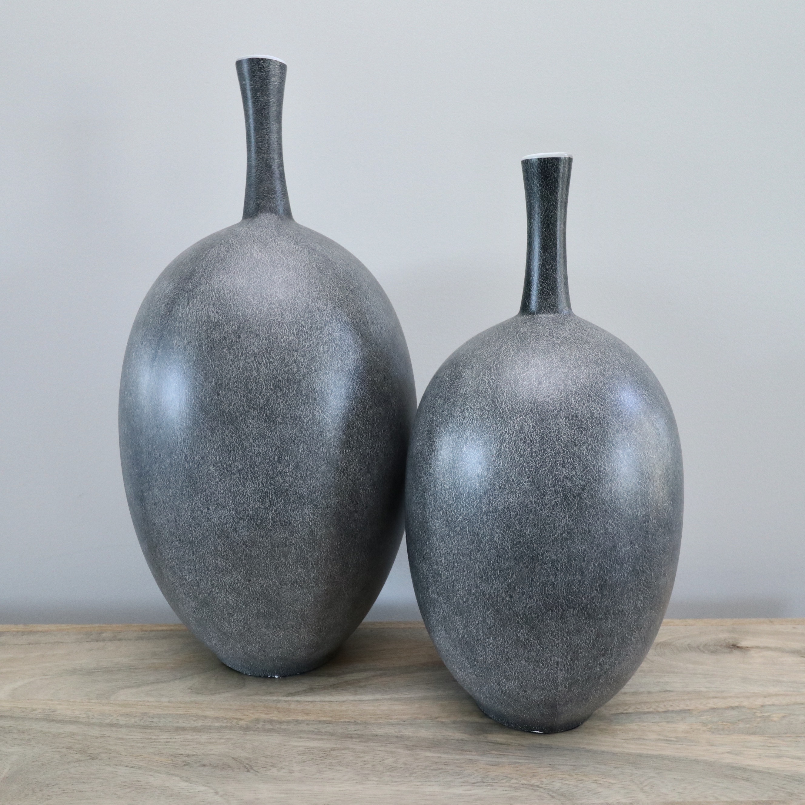 Uttermost "Riordan" Ceramic Vases, Elk Home "Berman" Stone Sculpture, and Décor