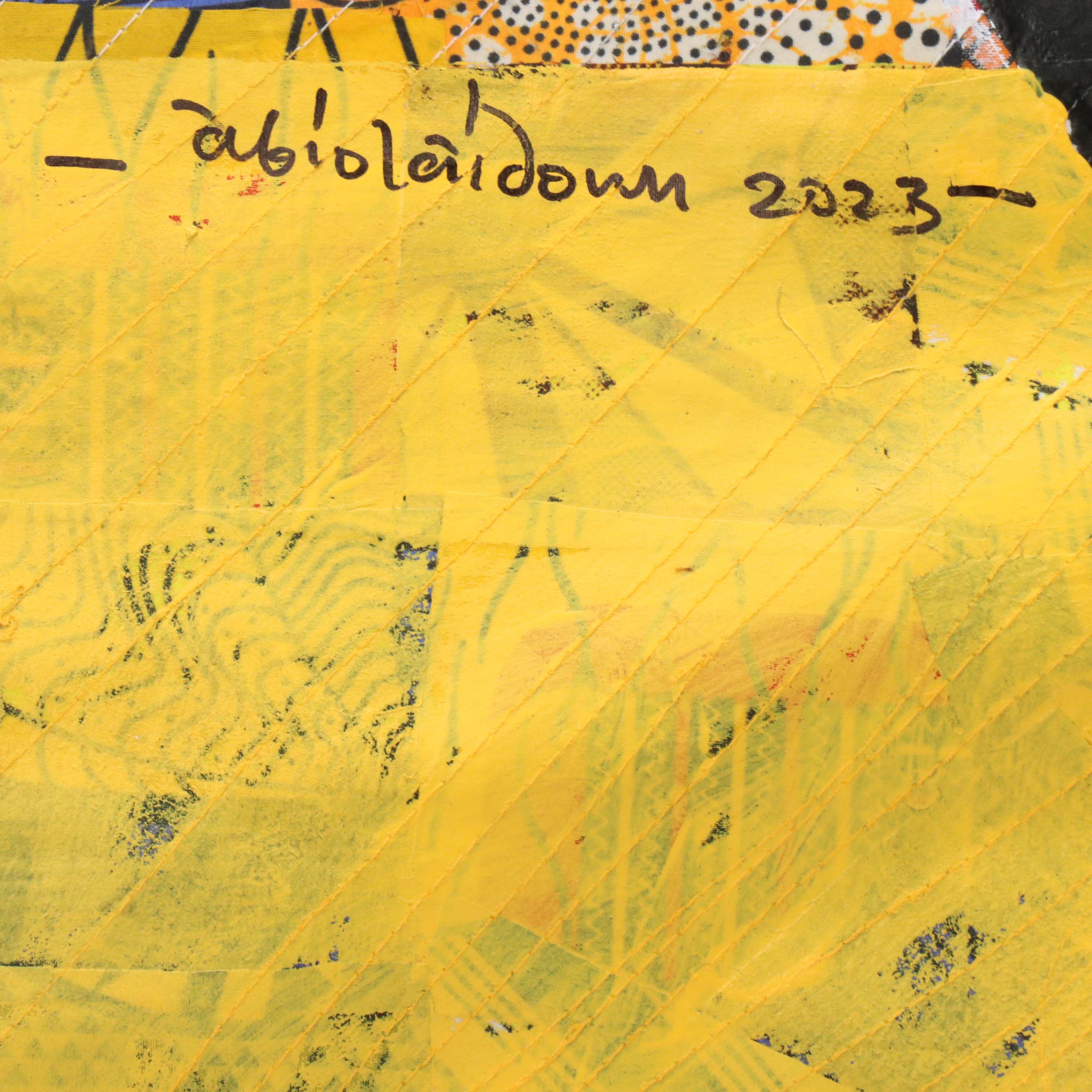 Abiola Idowu Stylized Collage Portrait "Angel Without Wings," 2023