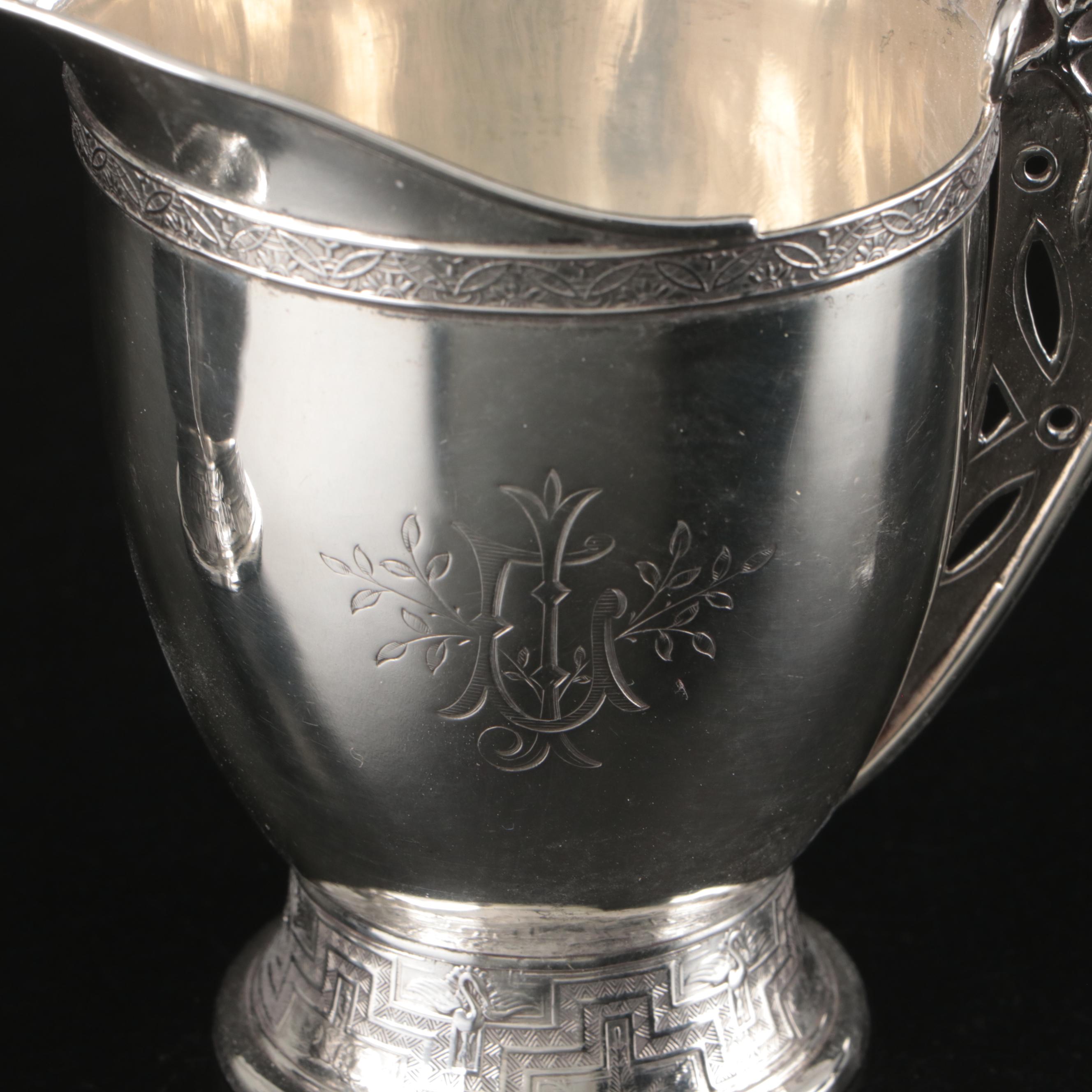 Tiffany & Co. Sterling Silver Japonesque Kylix Compote, Creamer and Sugar