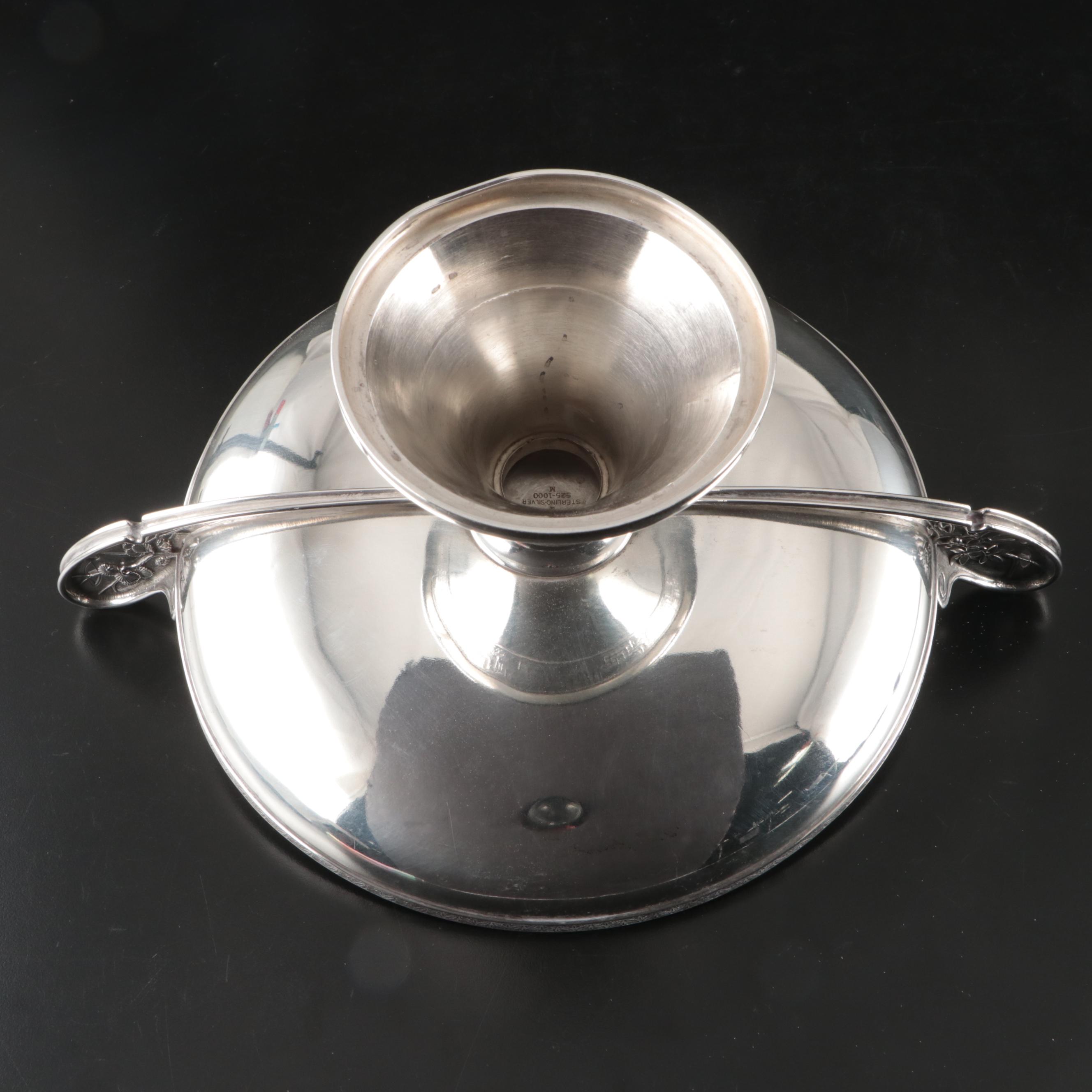 Tiffany & Co. Sterling Silver Japonesque Kylix Compote, Creamer and Sugar