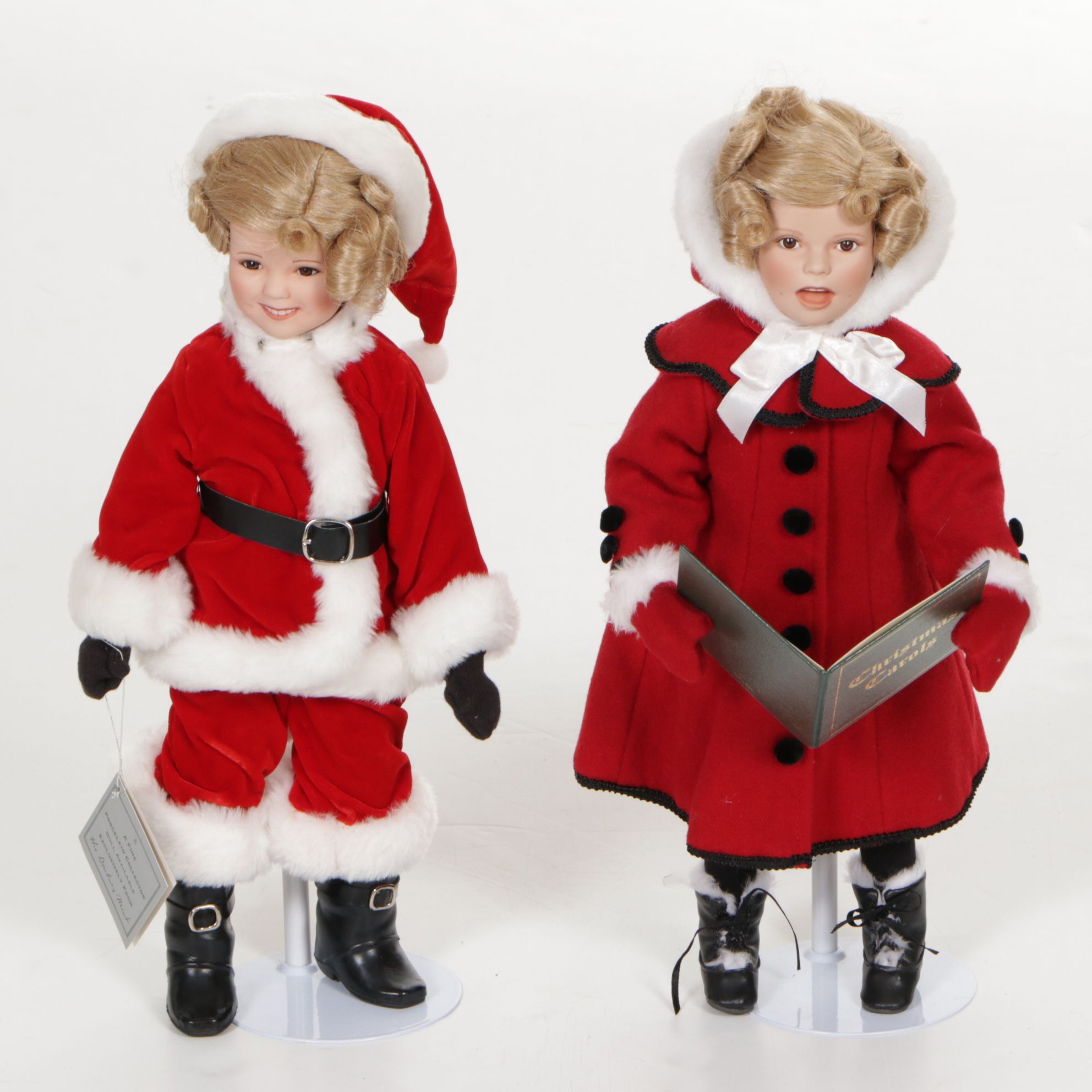 Danbury Mint "Shirley Temple Christmas Dolls" Includes "Santa's Helper" & More