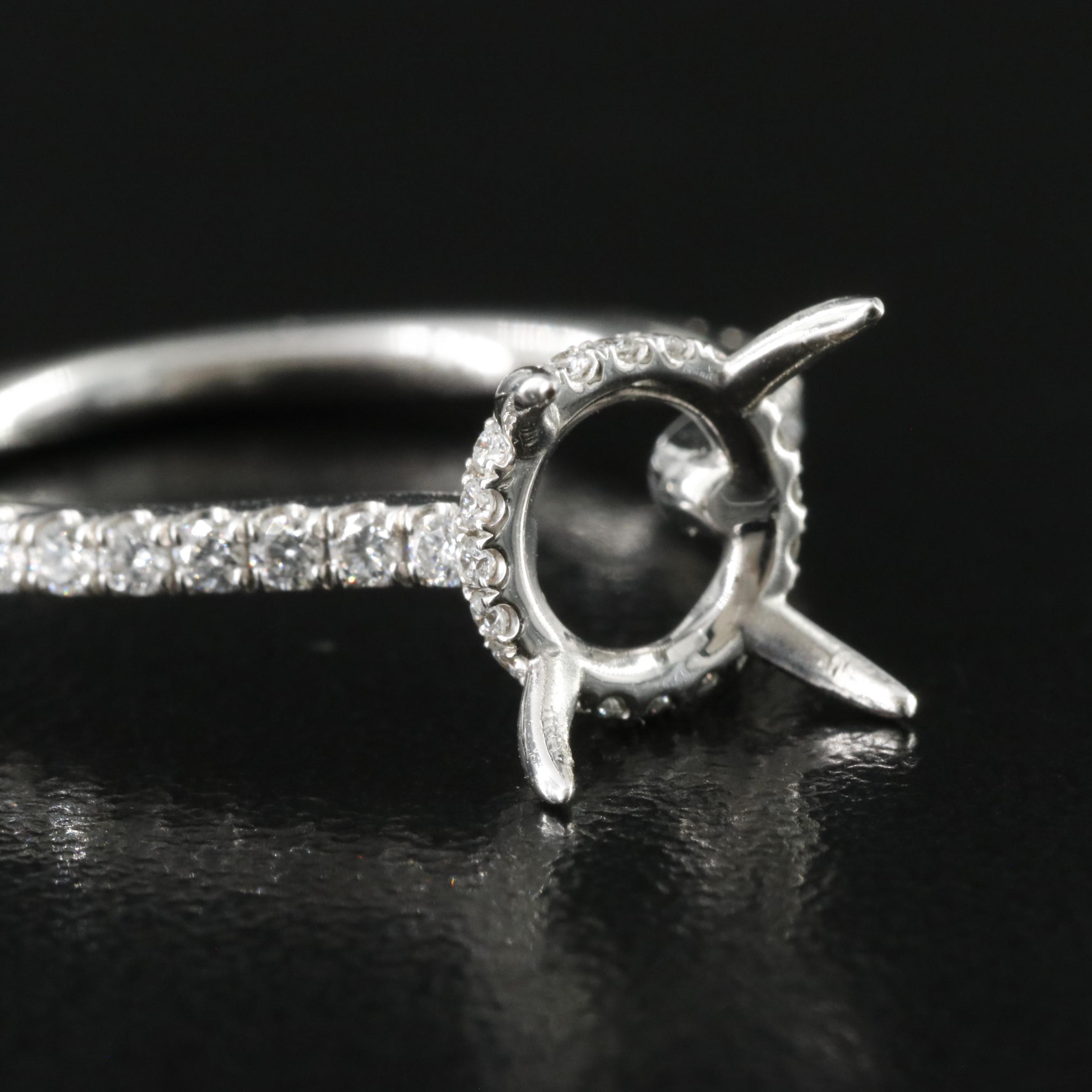 18K 0.33 CTW Diamond Semi-Mount Ring