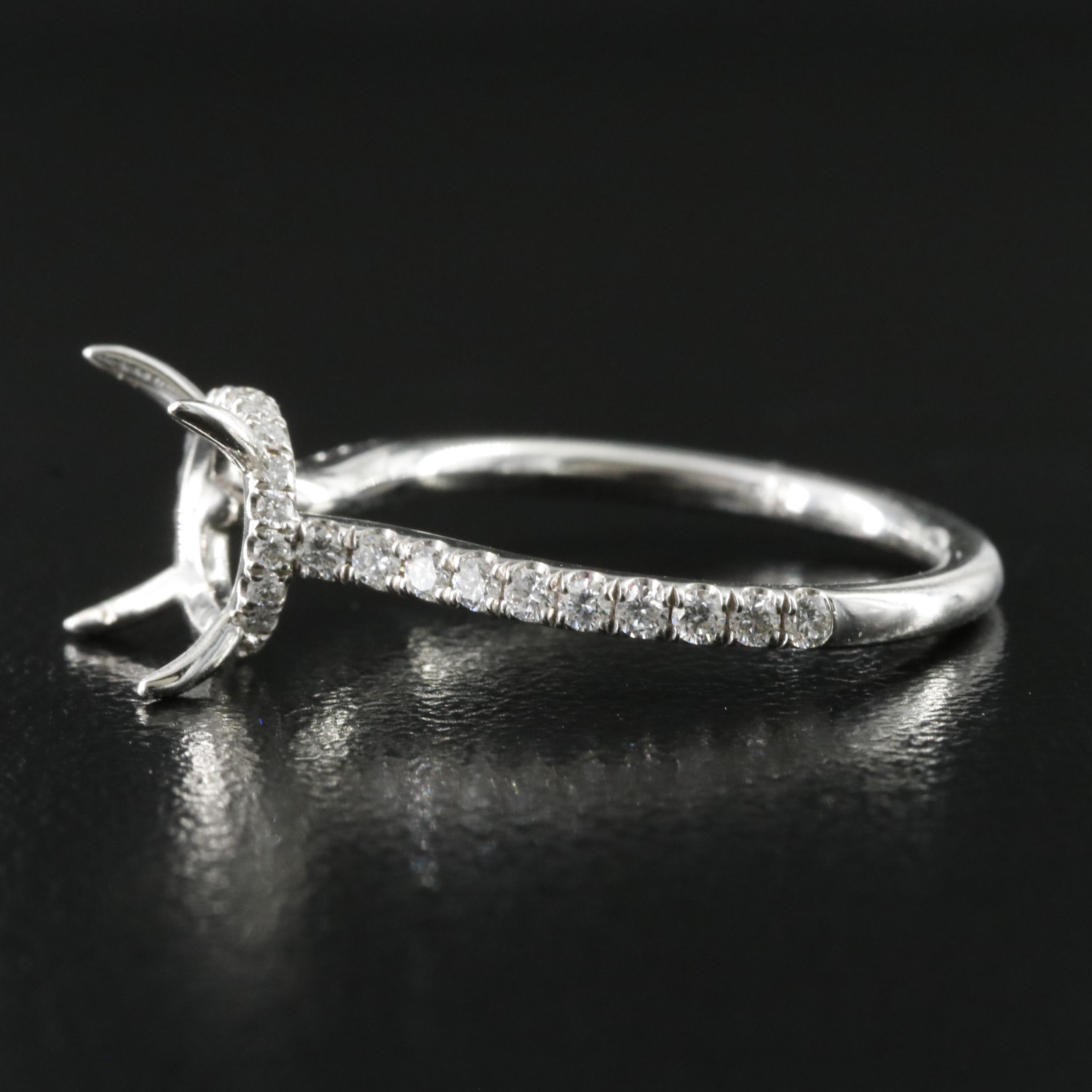 18K 0.33 CTW Diamond Semi-Mount Ring