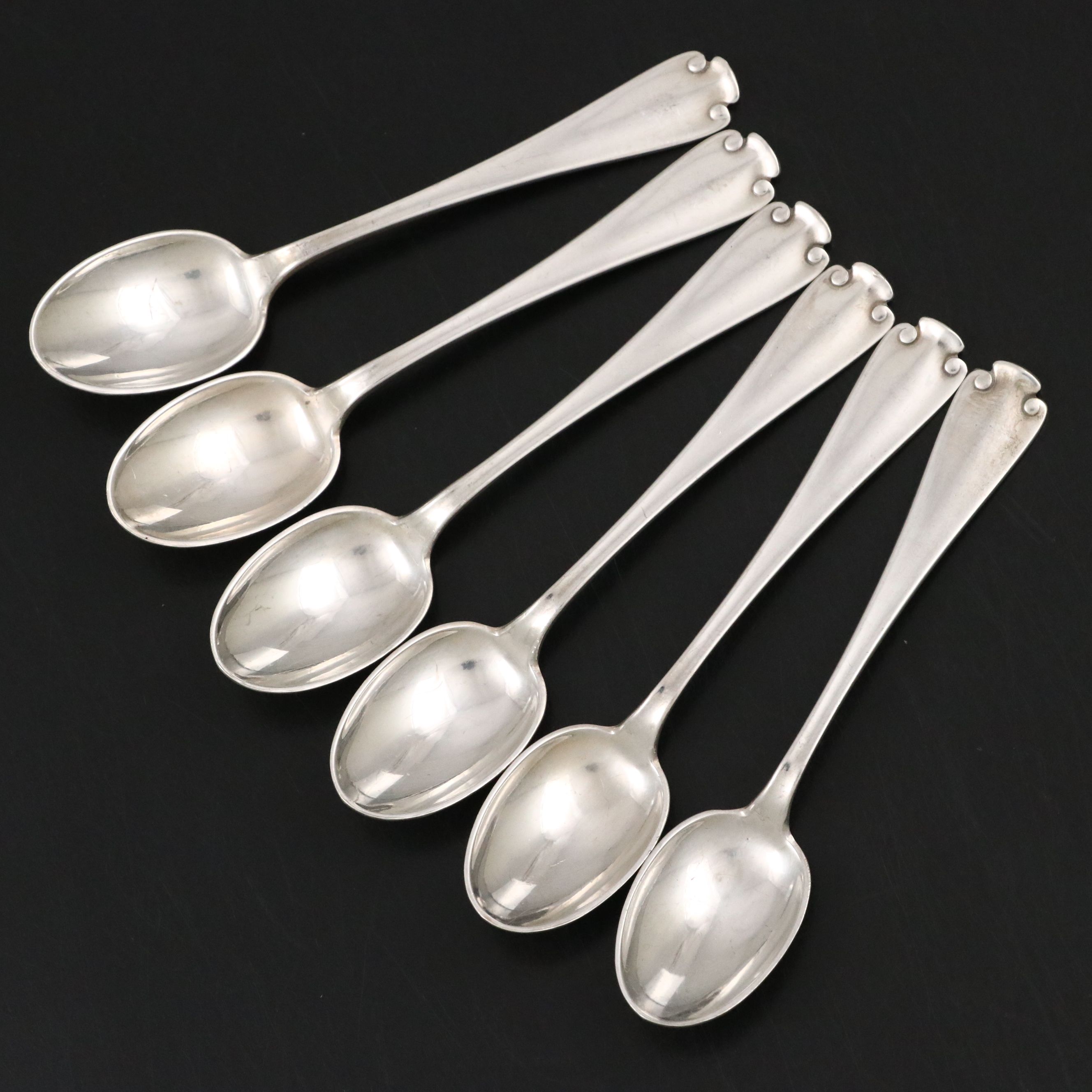 Tiffany & Co. "Flemish" Sterling Silver Demitasse Spoons, 20th Century