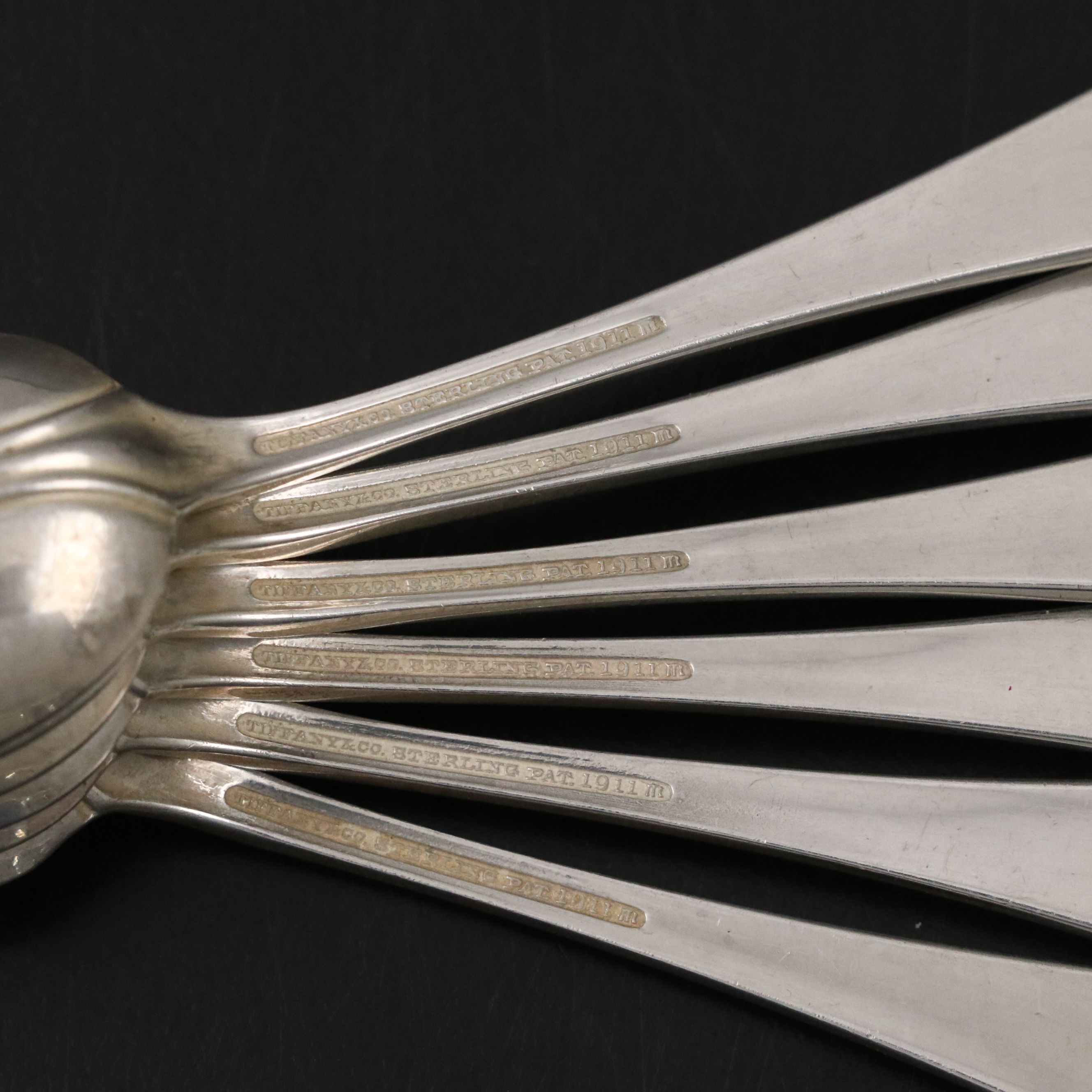 Tiffany & Co. "Flemish" Sterling Silver Demitasse Spoons, 20th Century