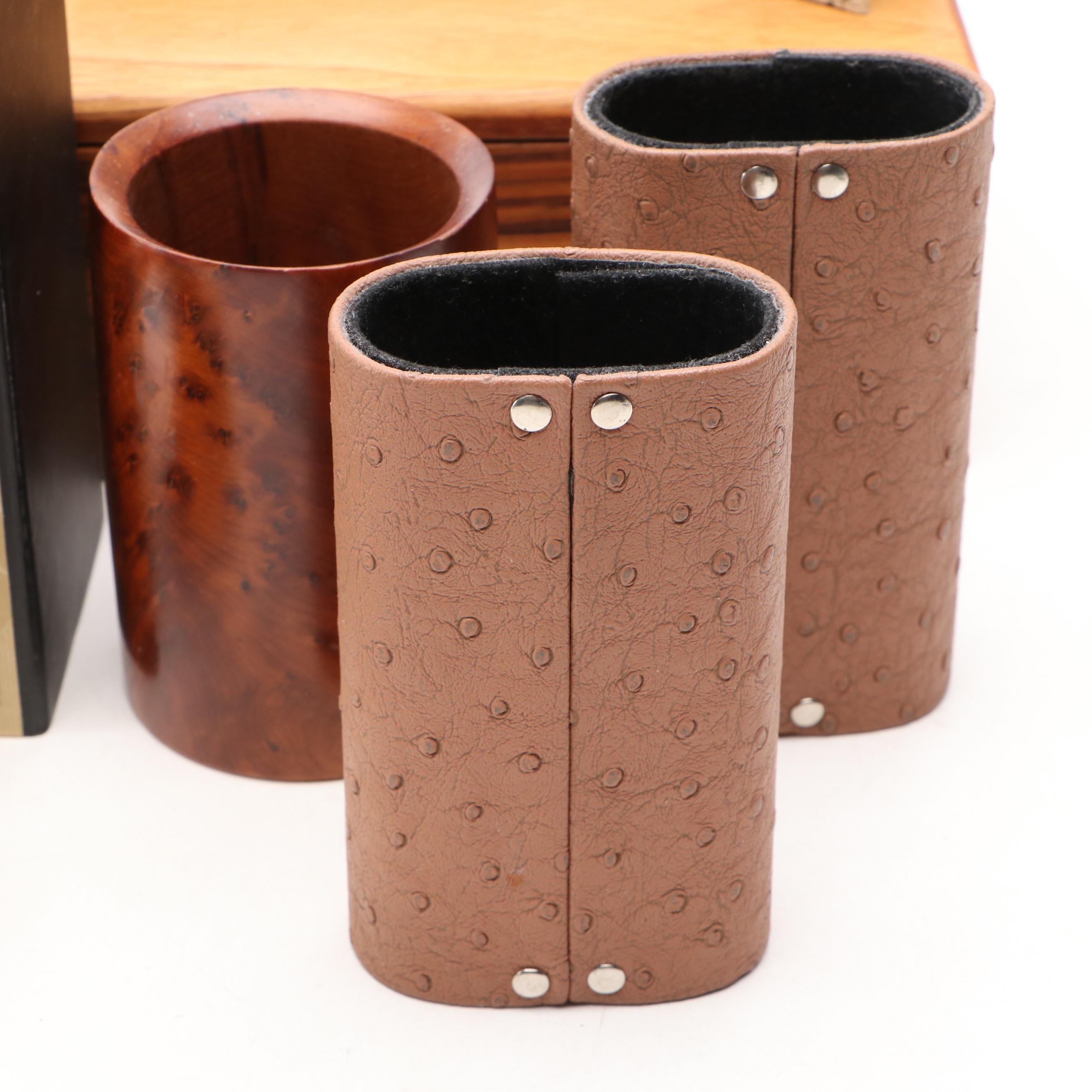 Timeworks Wristwatch-Shaped Clock with Box and More Office Accessories