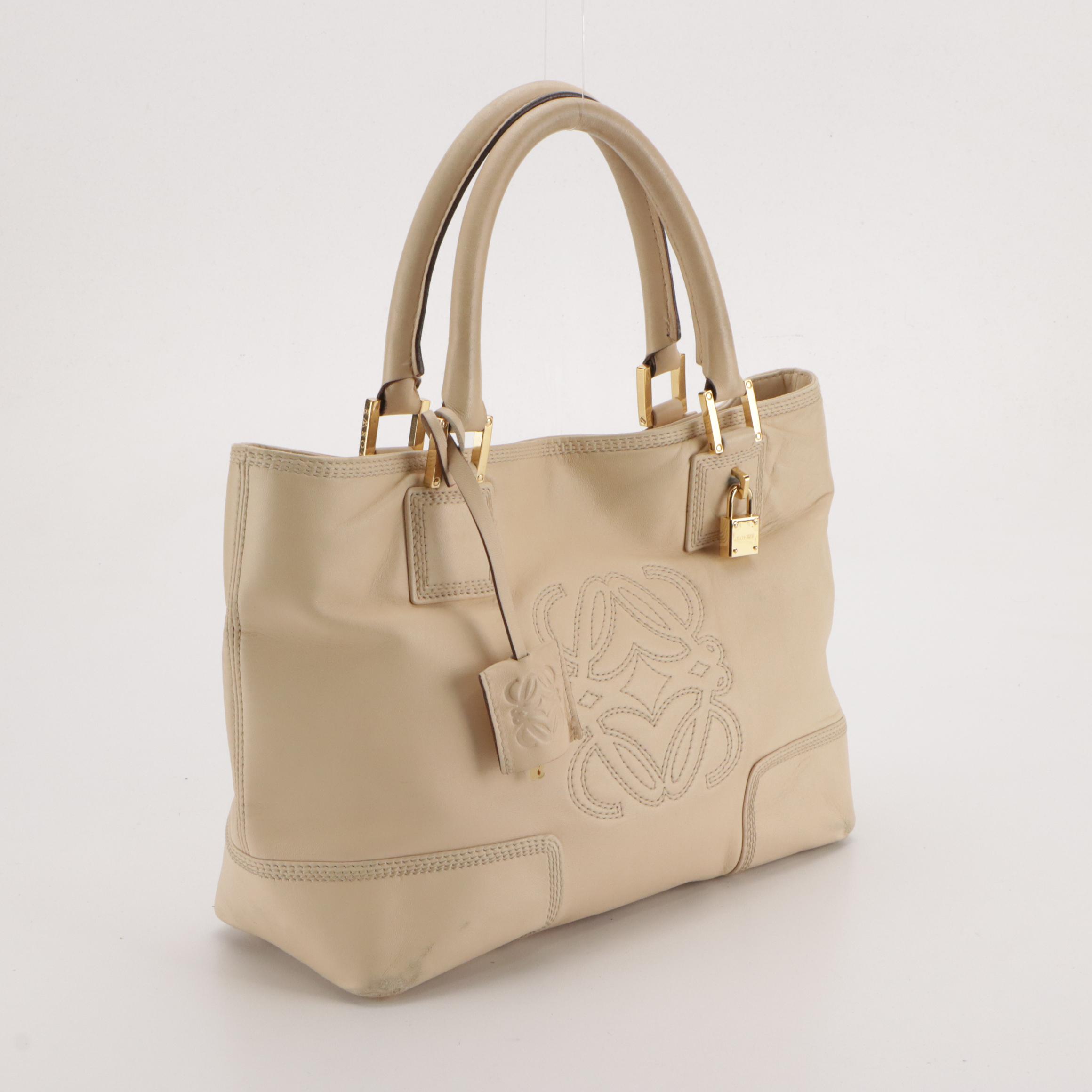 Loewe Anagram Amazona Handbag in Lambskin Leather