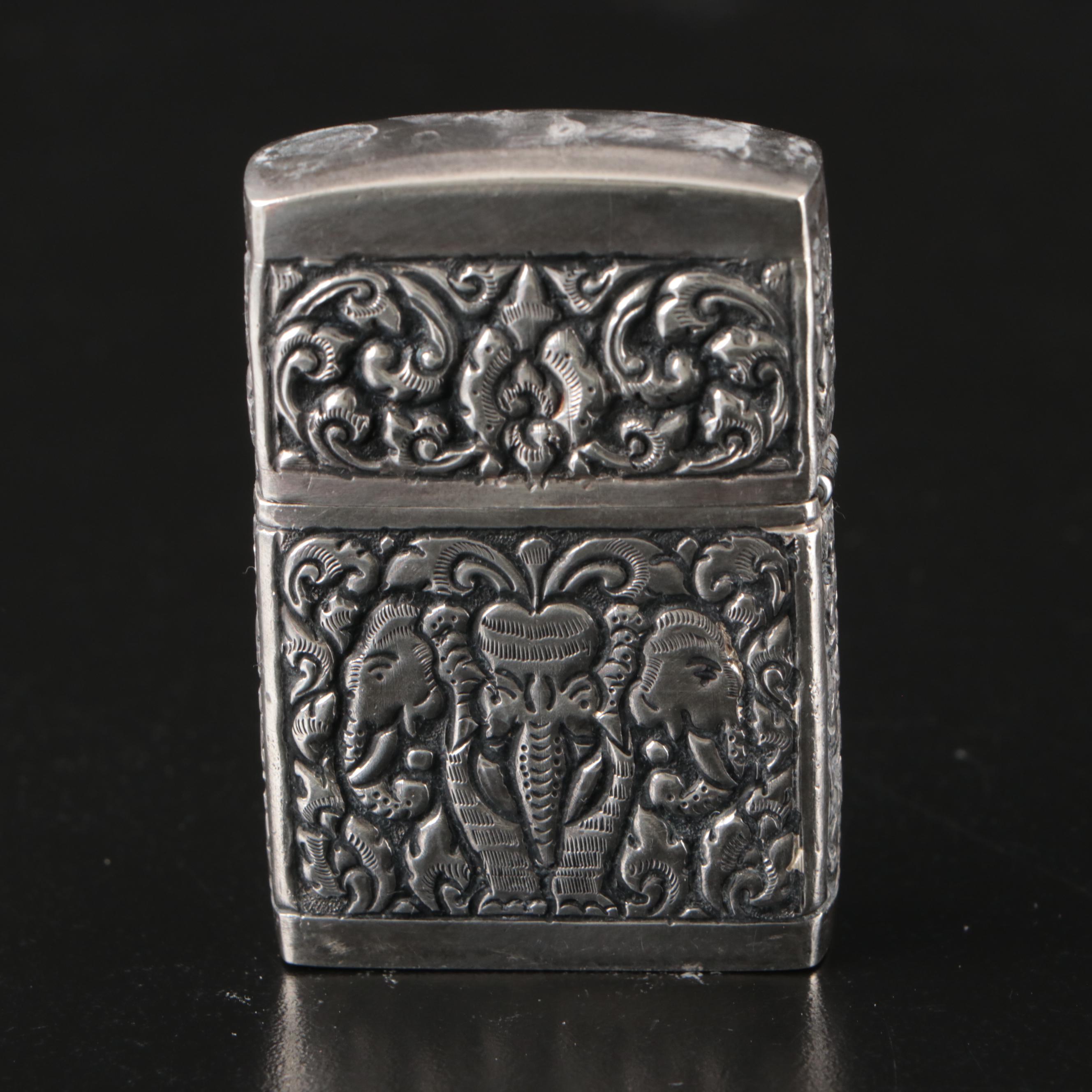 Sterling Silver Southeast Asian Theme and Ronson Dragon Lighters