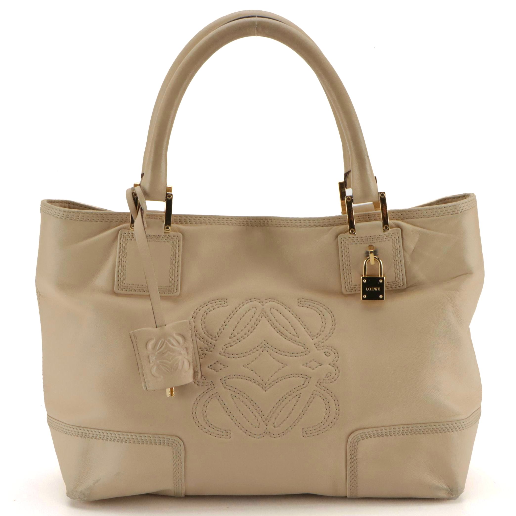 Loewe Anagram Amazona Handbag in Lambskin Leather