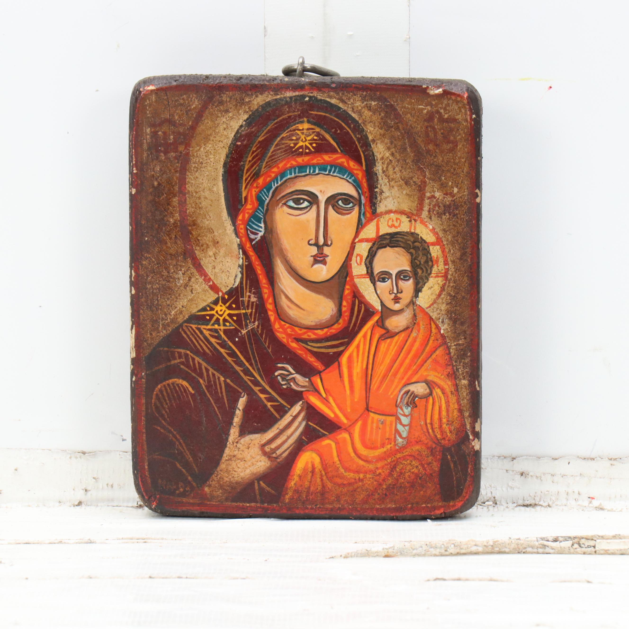 Milen Georgio Virgin Mary with Other Russian Orthodox Icons