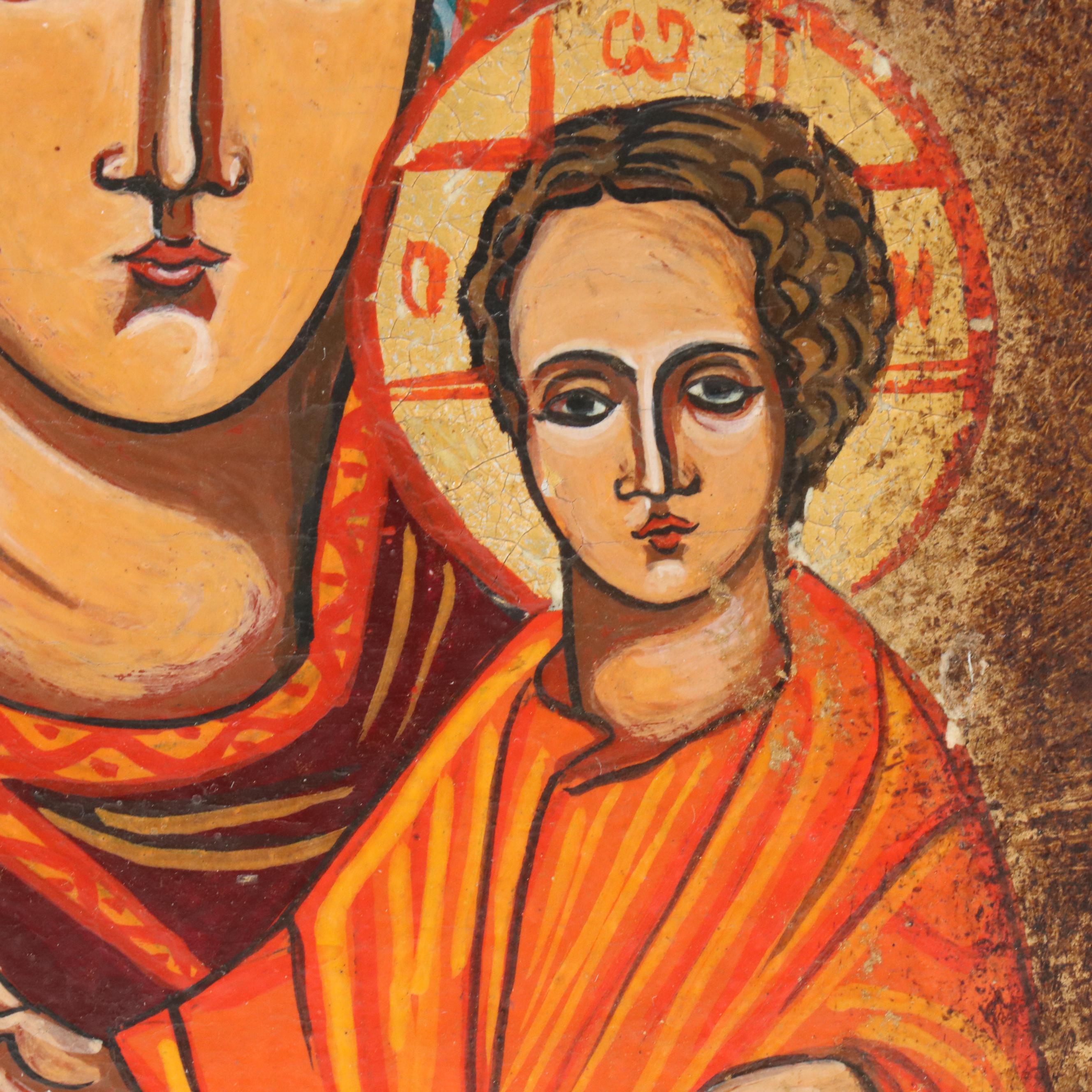 Milen Georgio Virgin Mary with Other Russian Orthodox Icons