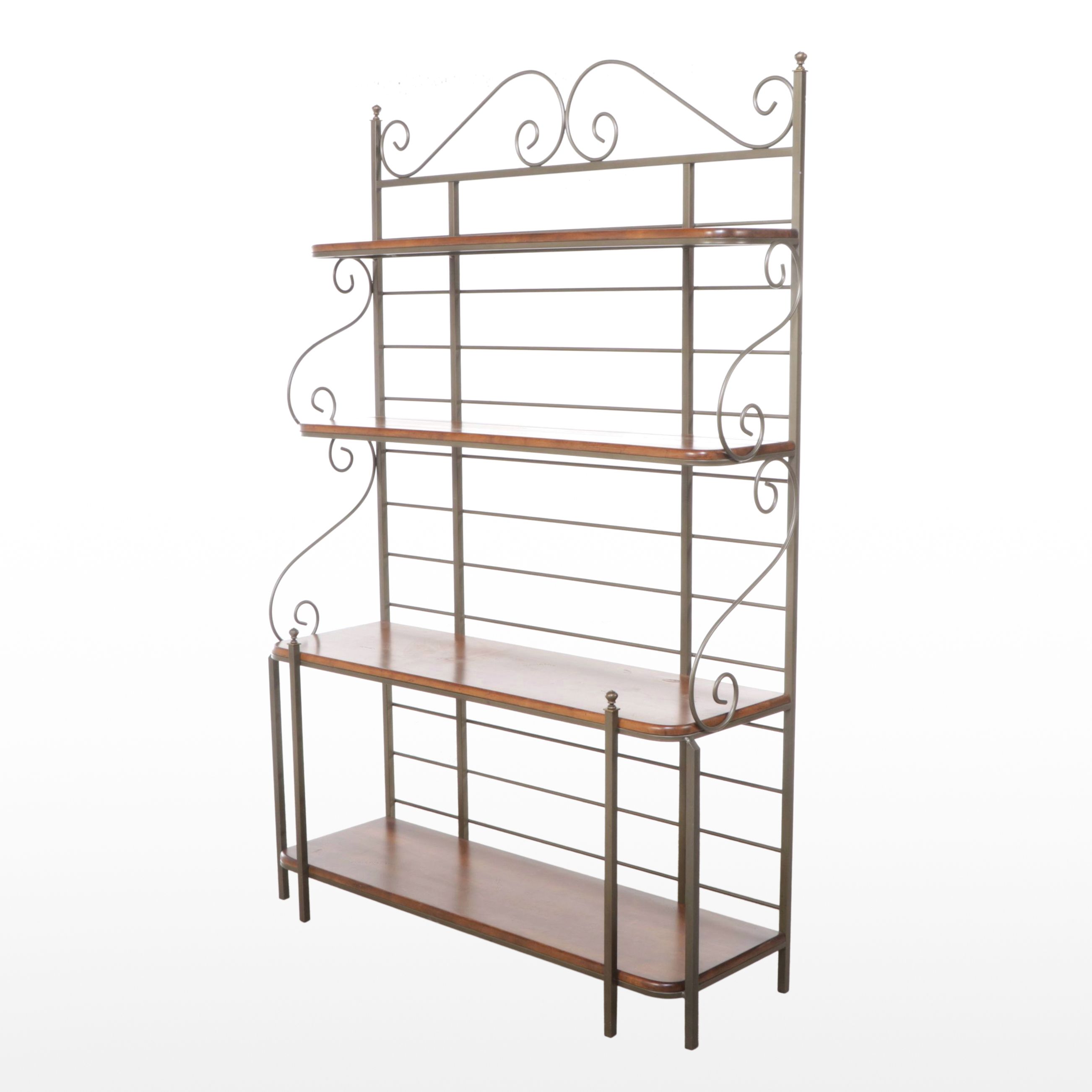 Charleston Forge Metal and Wooden Baker's Rack