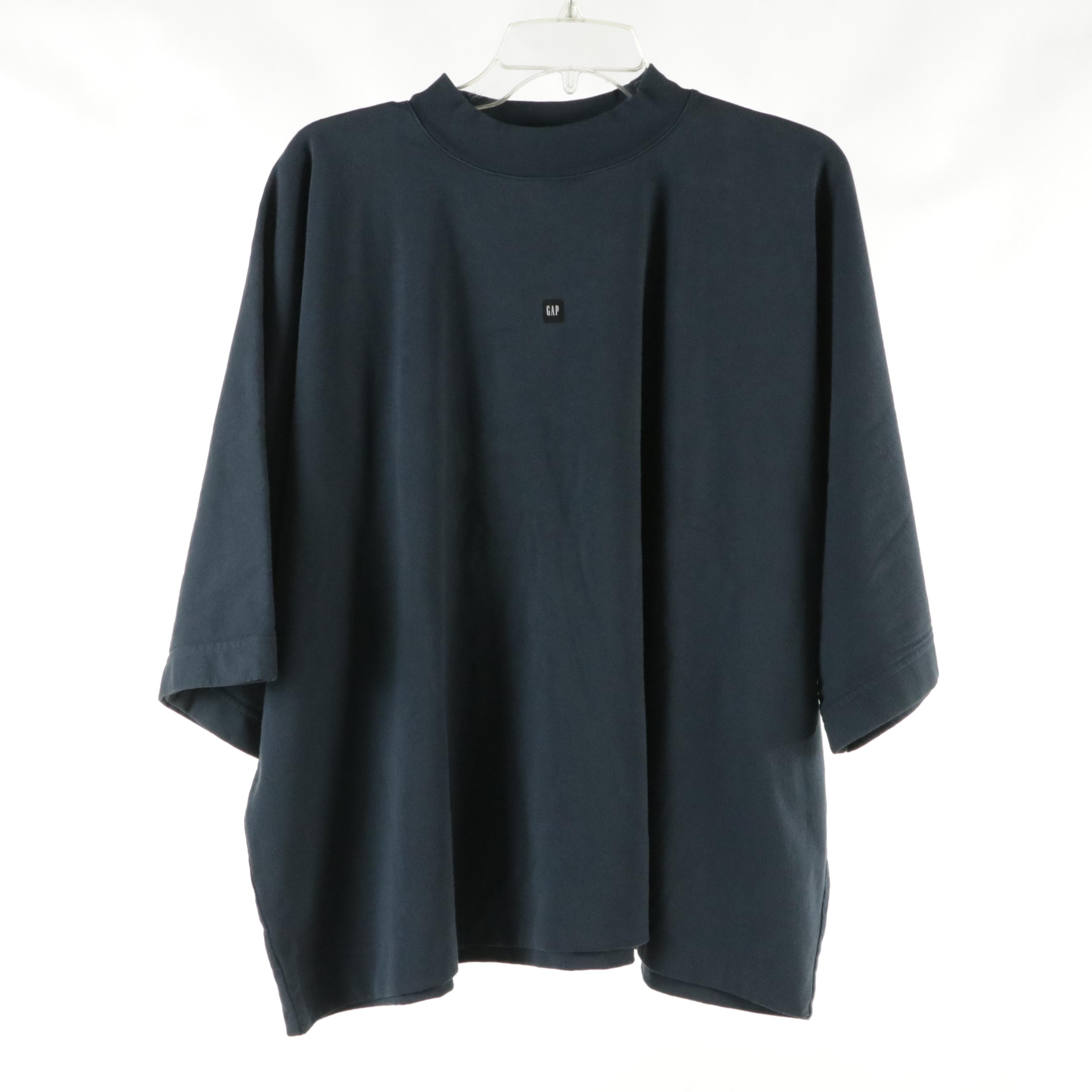 Men's Yeezy Gap Heavyweight Cotton T-Shirt and Sweatpants, Charcoal Cargo Pants