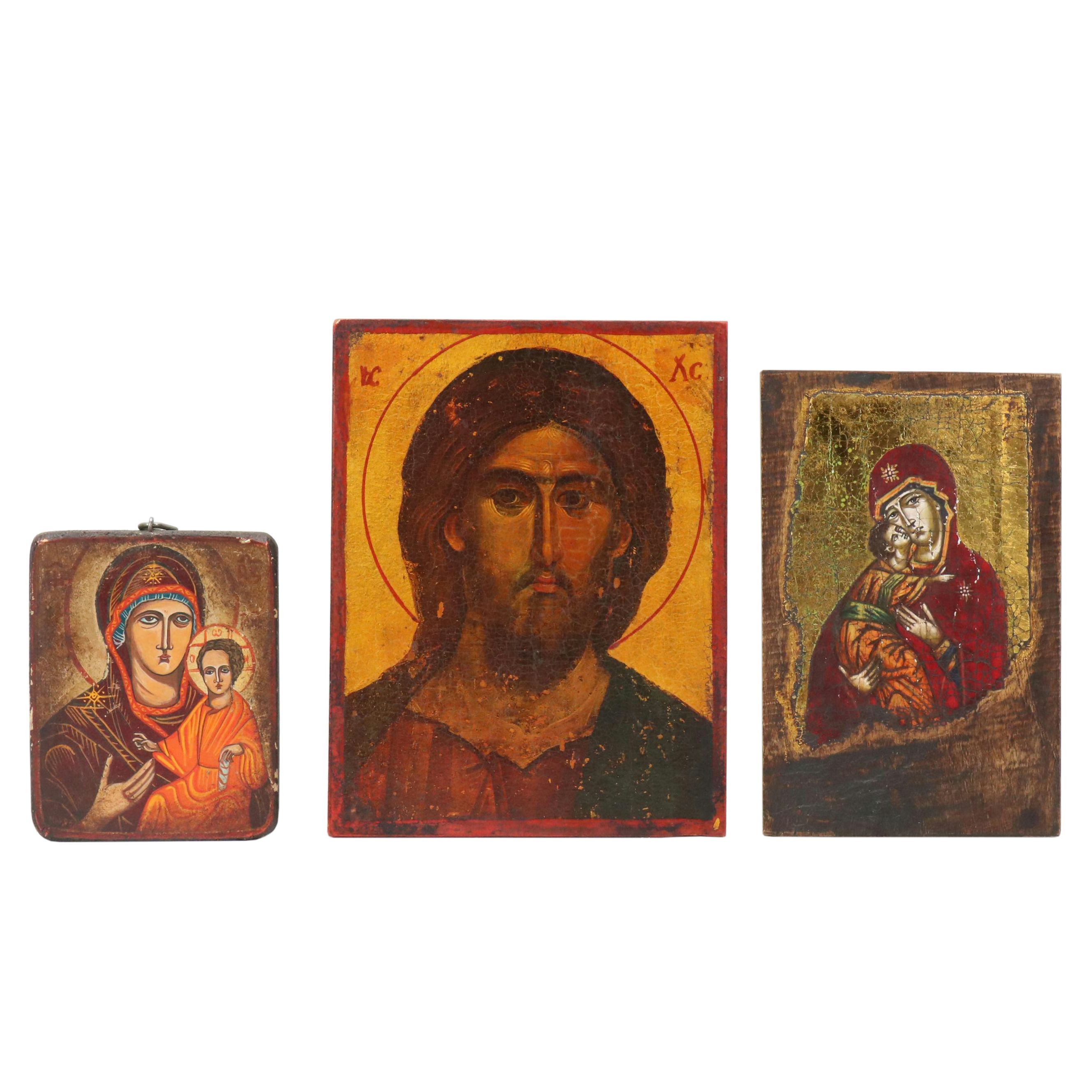 Milen Georgio Virgin Mary with Other Russian Orthodox Icons