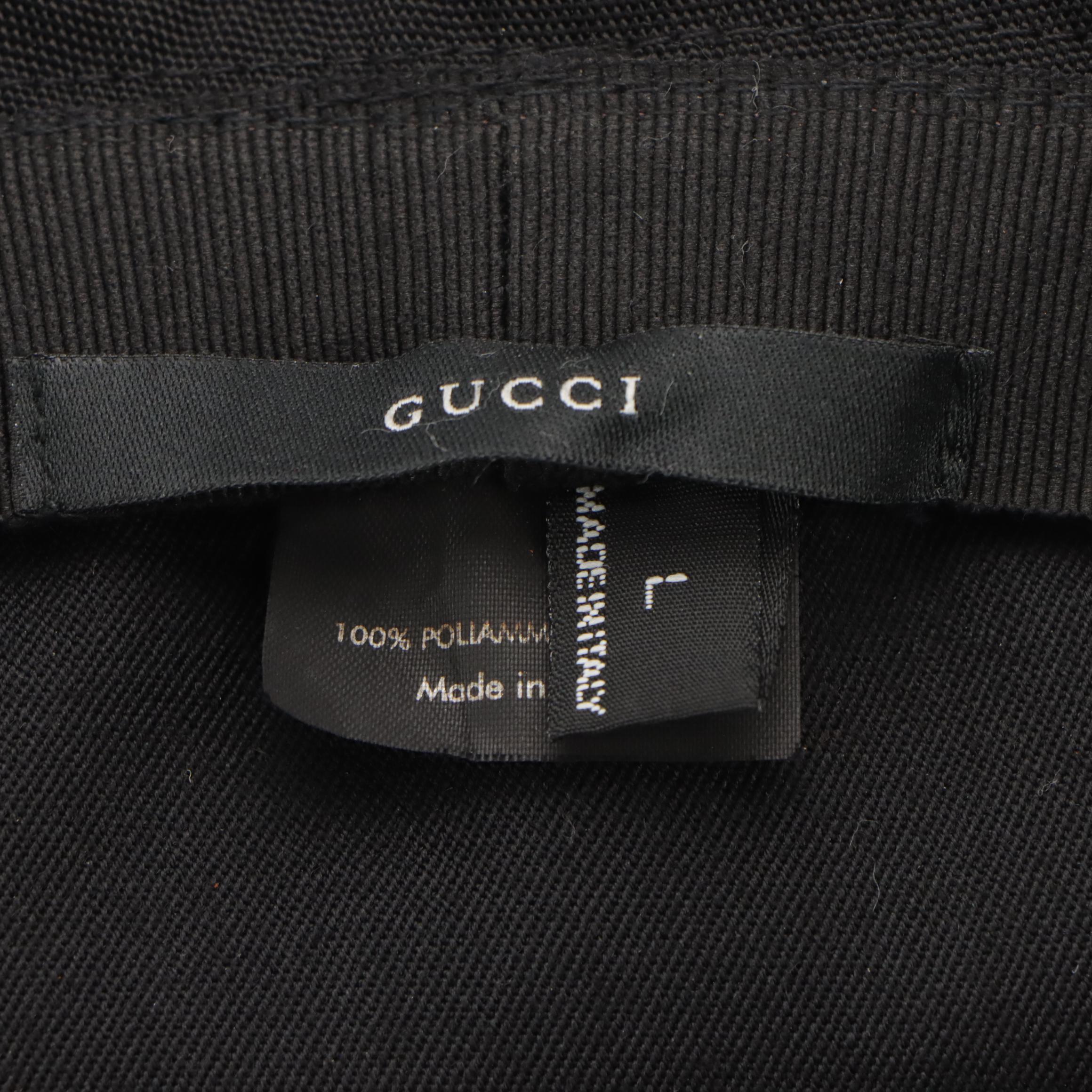 Gucci Nylon Bucket Hat in Black and White