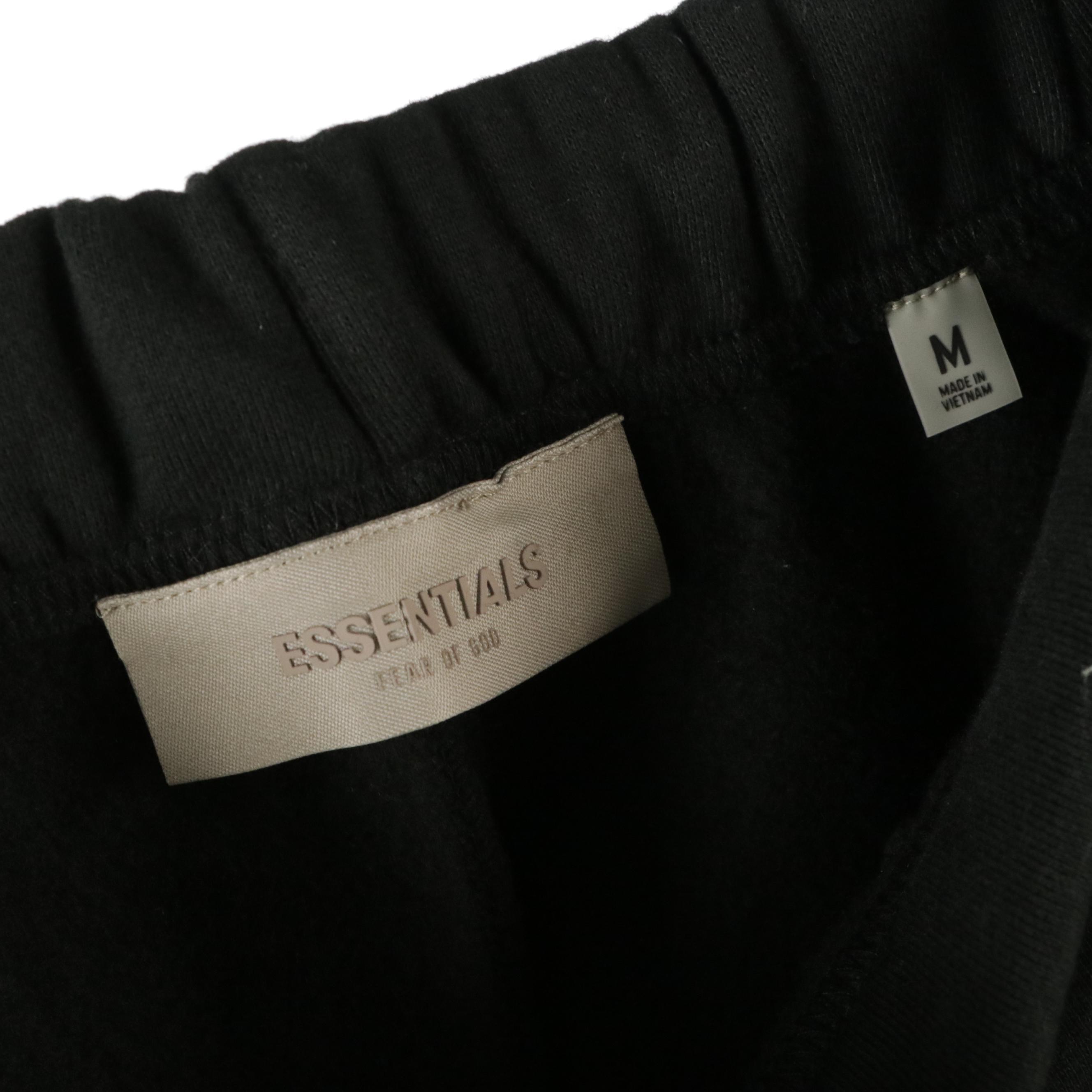 Men's Essentials Fear of God Classic Black Cotton Sweatsuit & Hoodie, With Tags