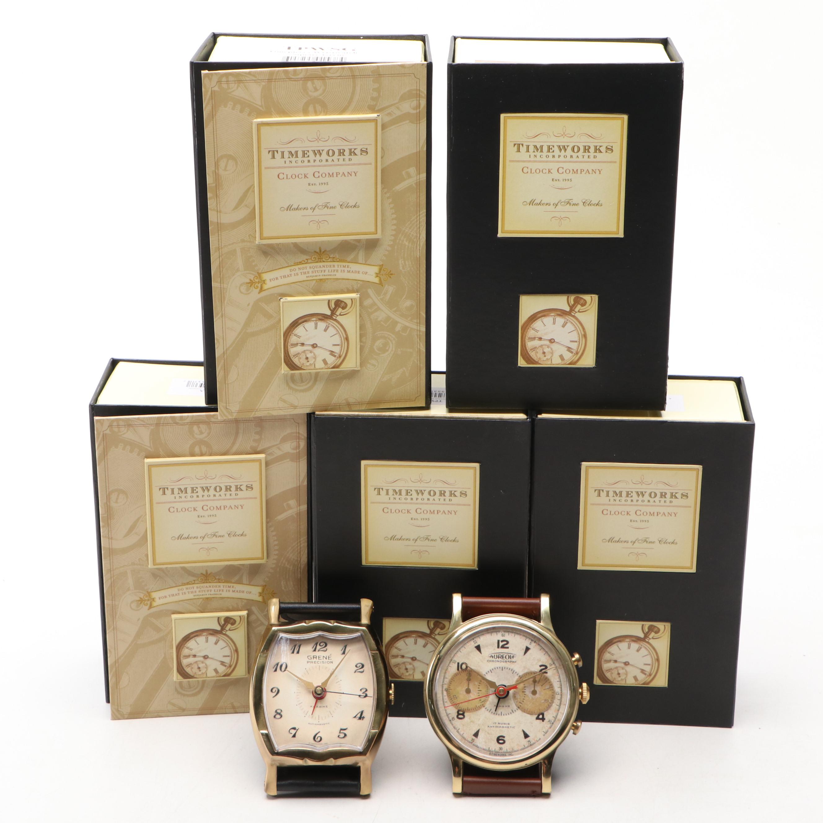 Timeworks Wristwatch-Shaped Clocks with Gift Boxes