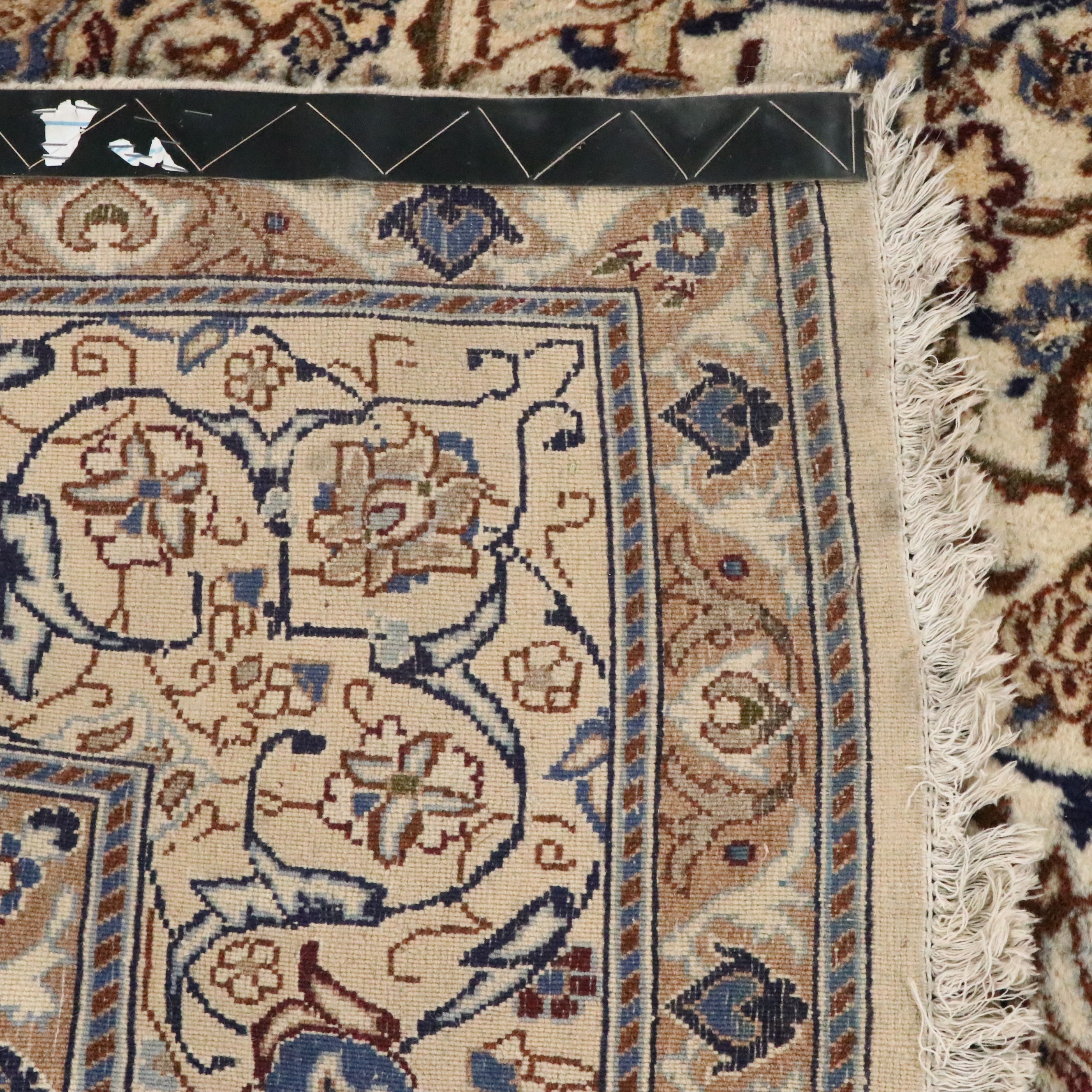 7'10 x 11'3 Hand-Knotted Persian Nain Area Rug