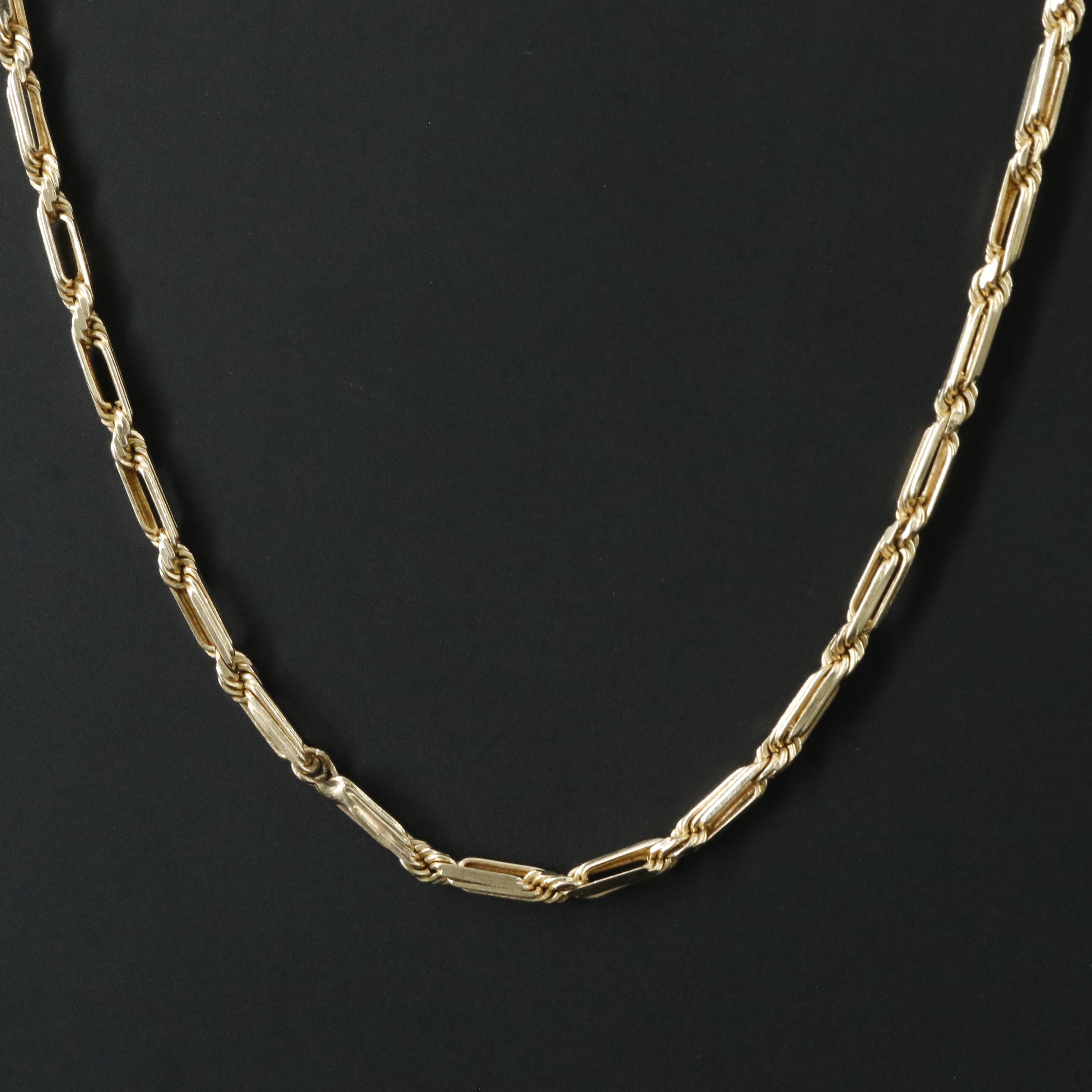 14K Fancy Link Necklace