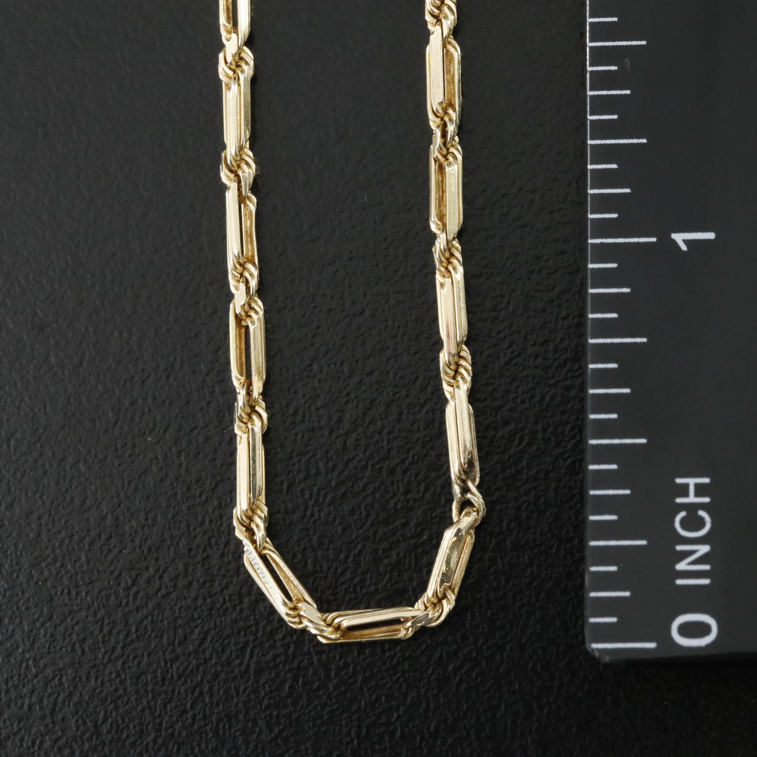 14K Fancy Link Necklace