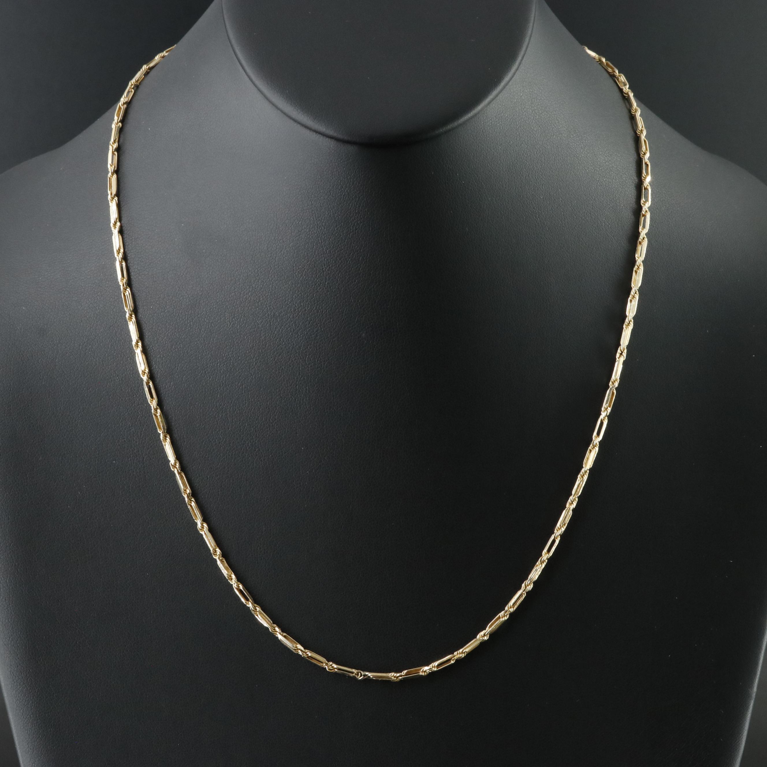 14K Fancy Link Necklace