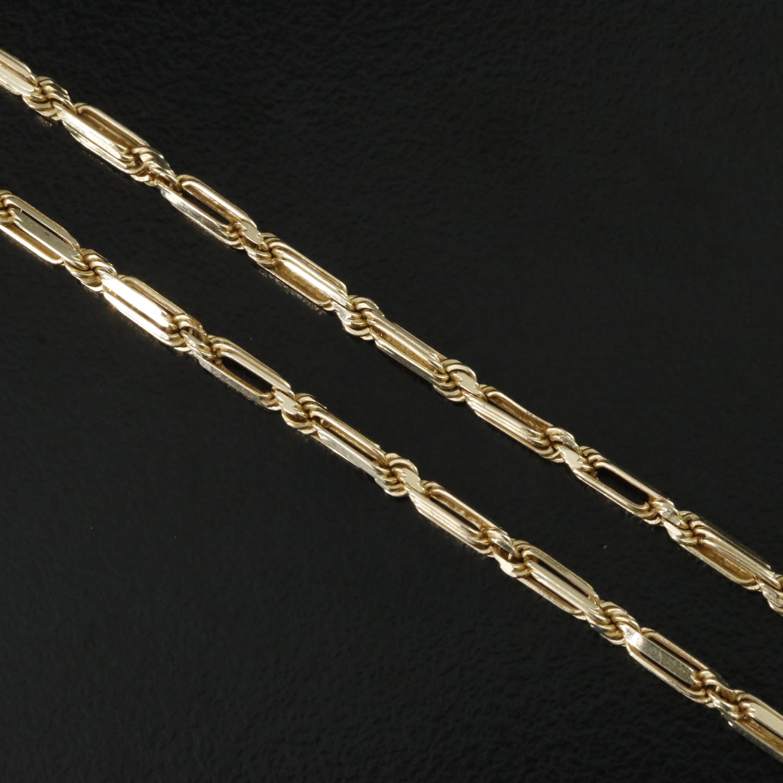 14K Fancy Link Necklace