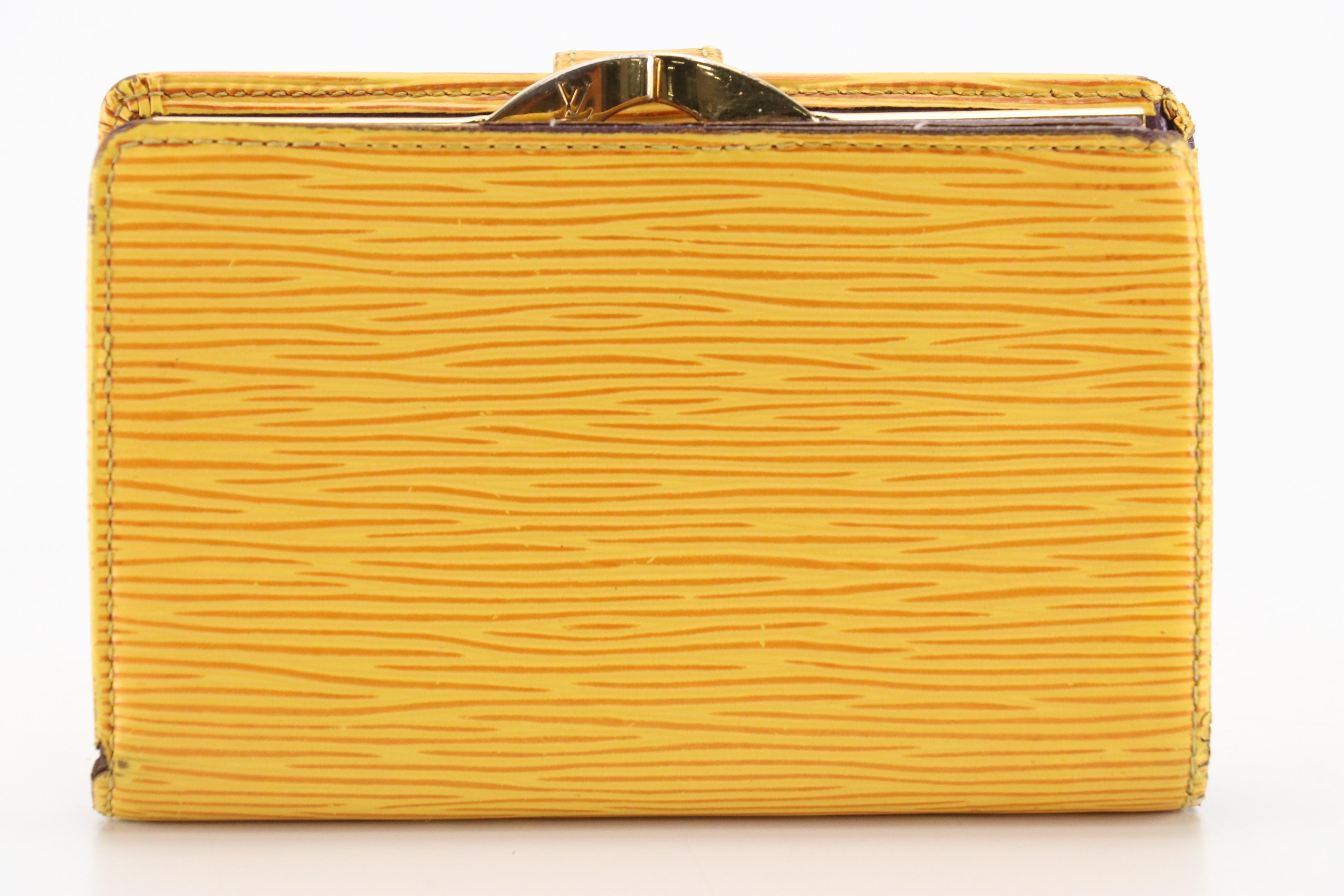 Louis Vuitton Viennois Wallet and Card Case in Tassil Yellow Epi Leather