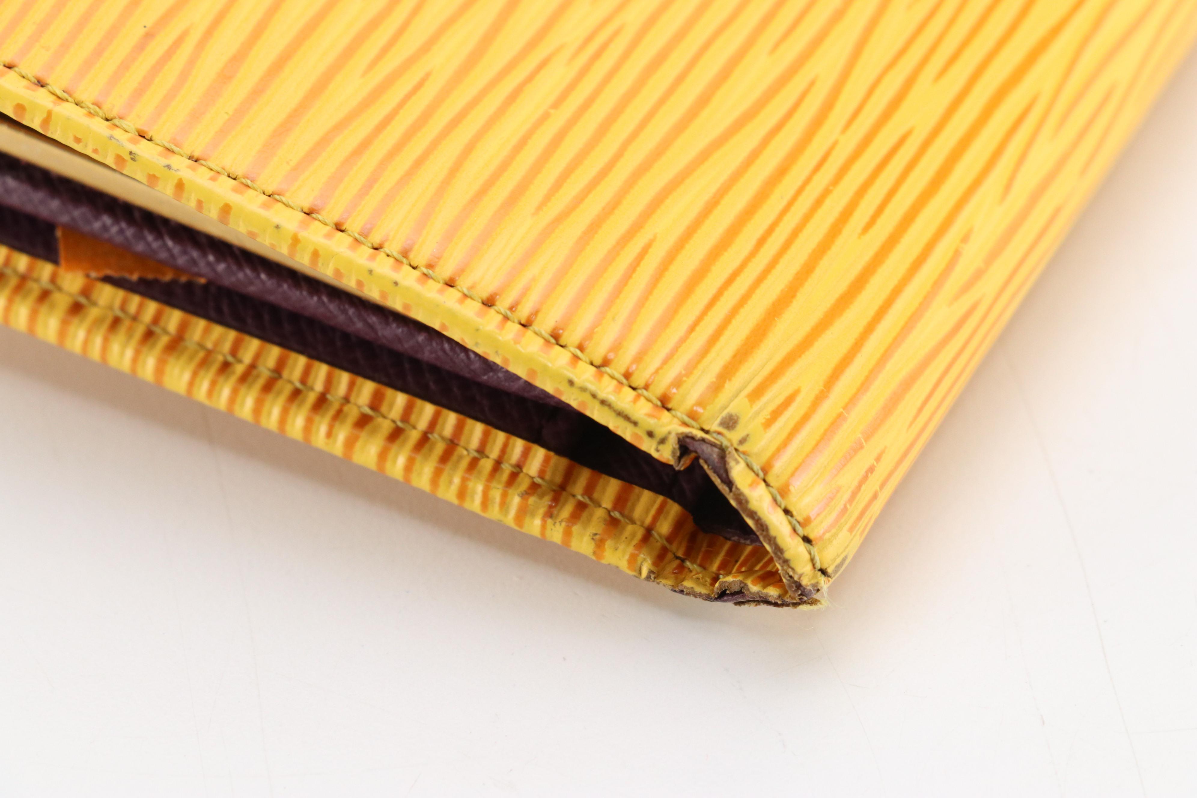 Louis Vuitton Viennois Wallet and Card Case in Tassil Yellow Epi Leather