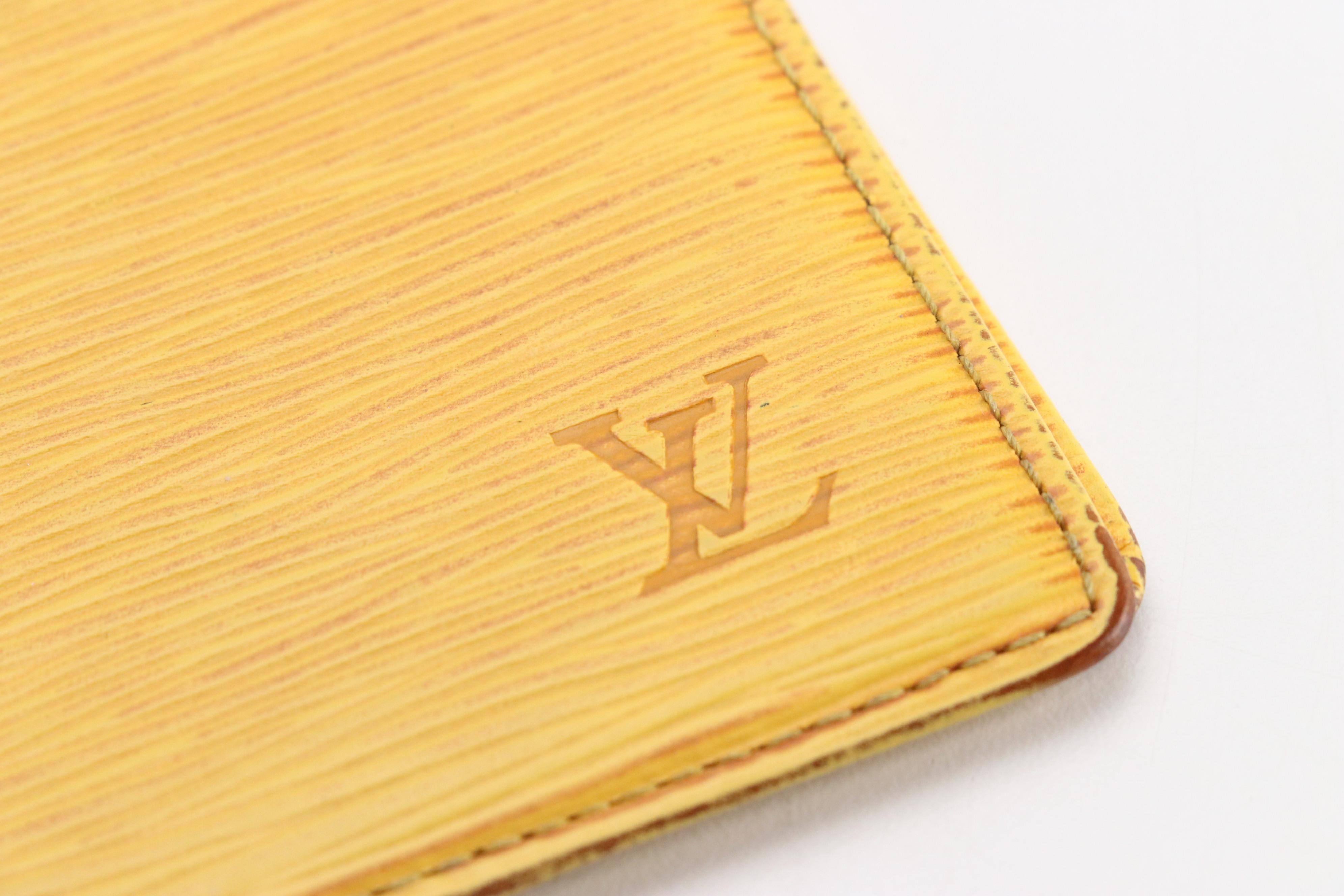 Louis Vuitton Viennois Wallet and Card Case in Tassil Yellow Epi Leather