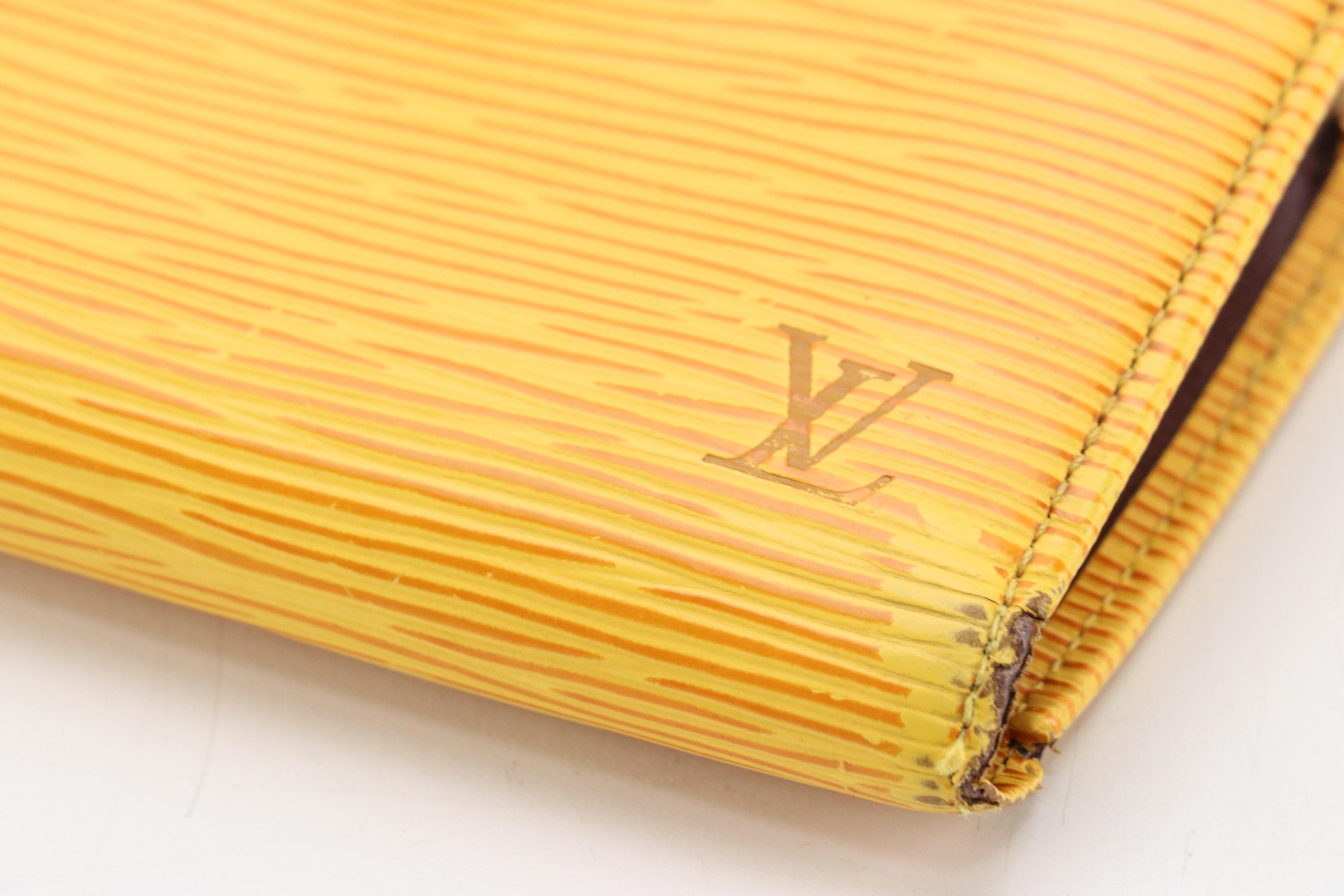 Louis Vuitton Viennois Wallet and Card Case in Tassil Yellow Epi Leather