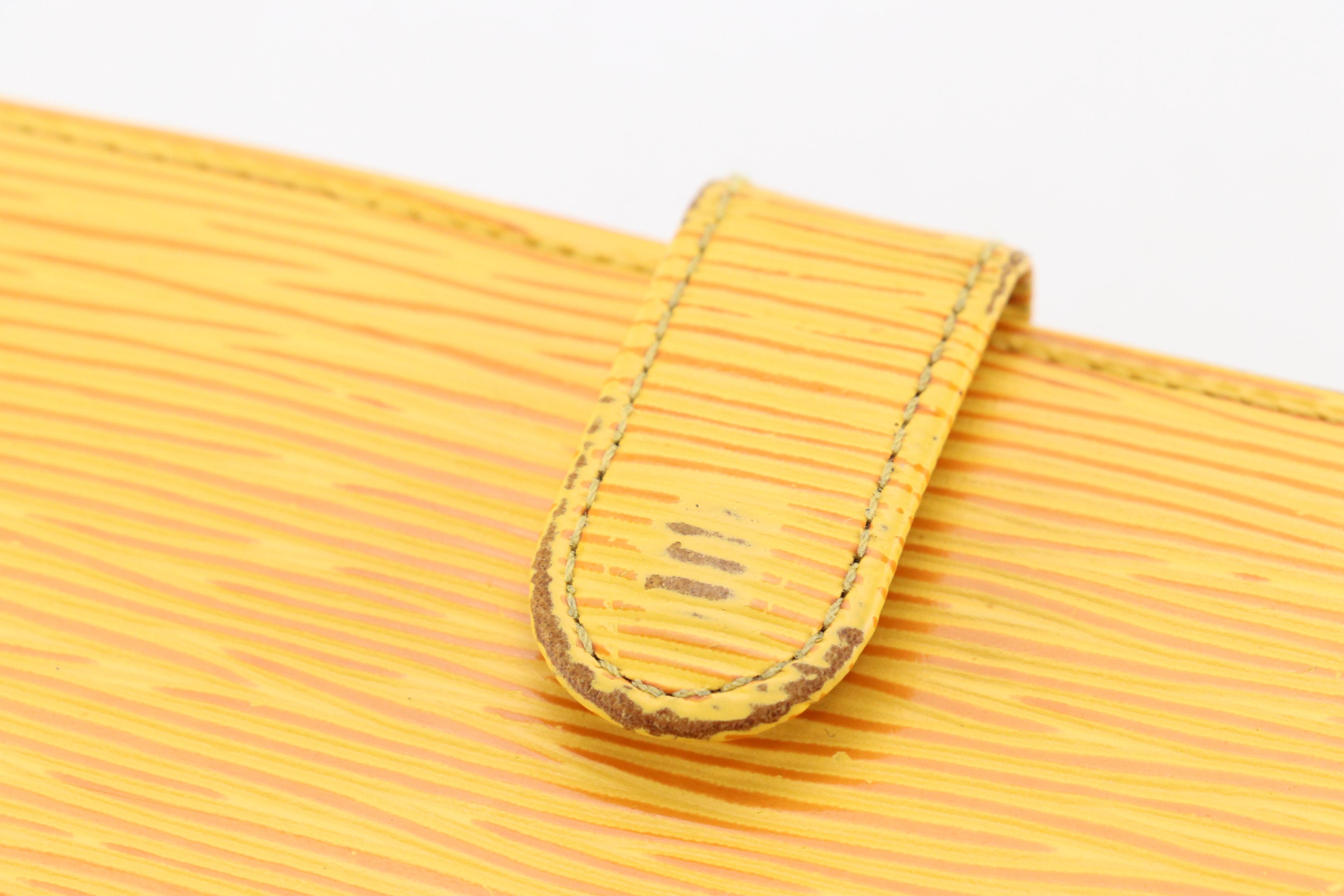 Louis Vuitton Viennois Wallet and Card Case in Tassil Yellow Epi Leather