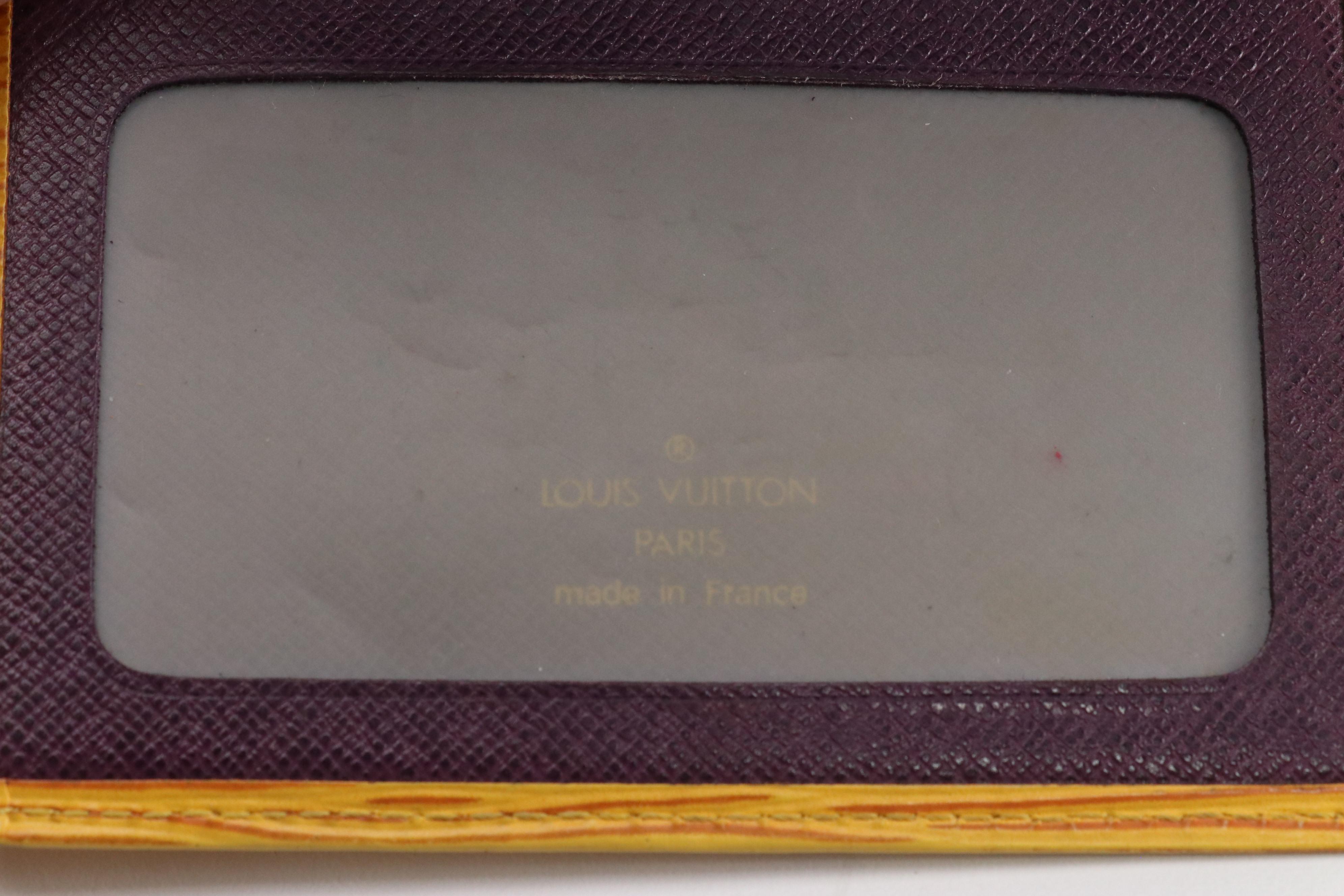 Louis Vuitton Viennois Wallet and Card Case in Tassil Yellow Epi Leather
