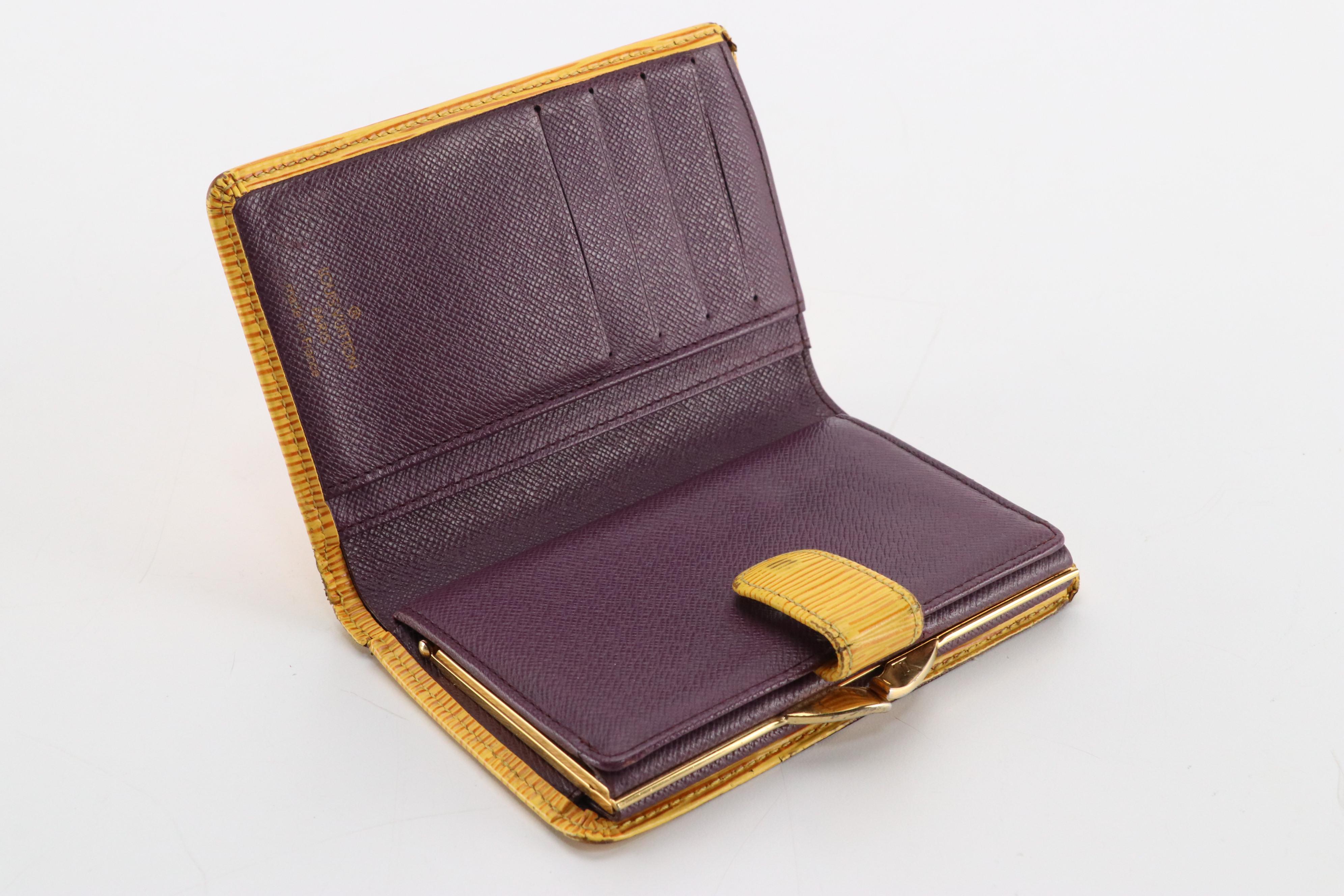Louis Vuitton Viennois Wallet and Card Case in Tassil Yellow Epi Leather