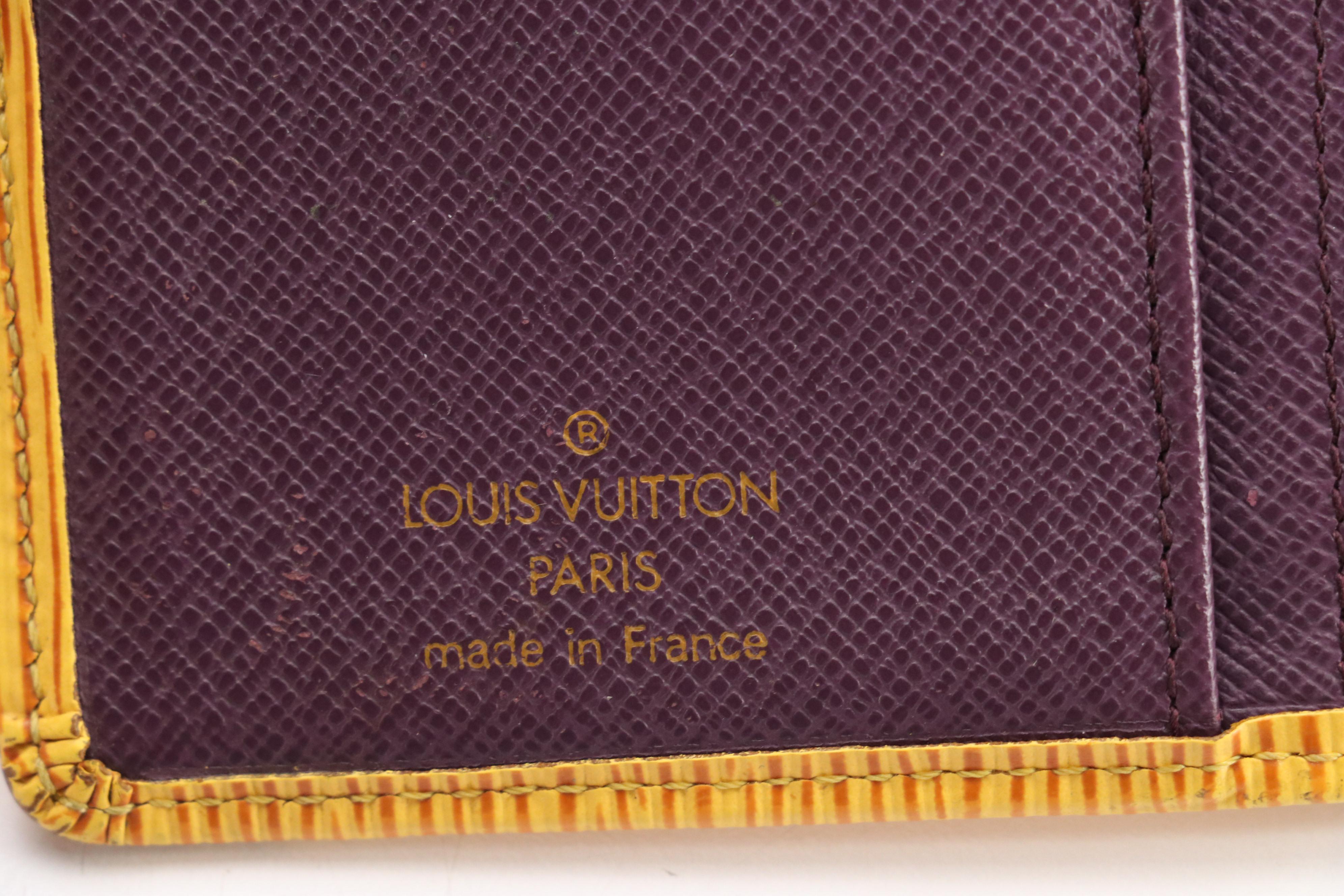 Louis Vuitton Viennois Wallet and Card Case in Tassil Yellow Epi Leather