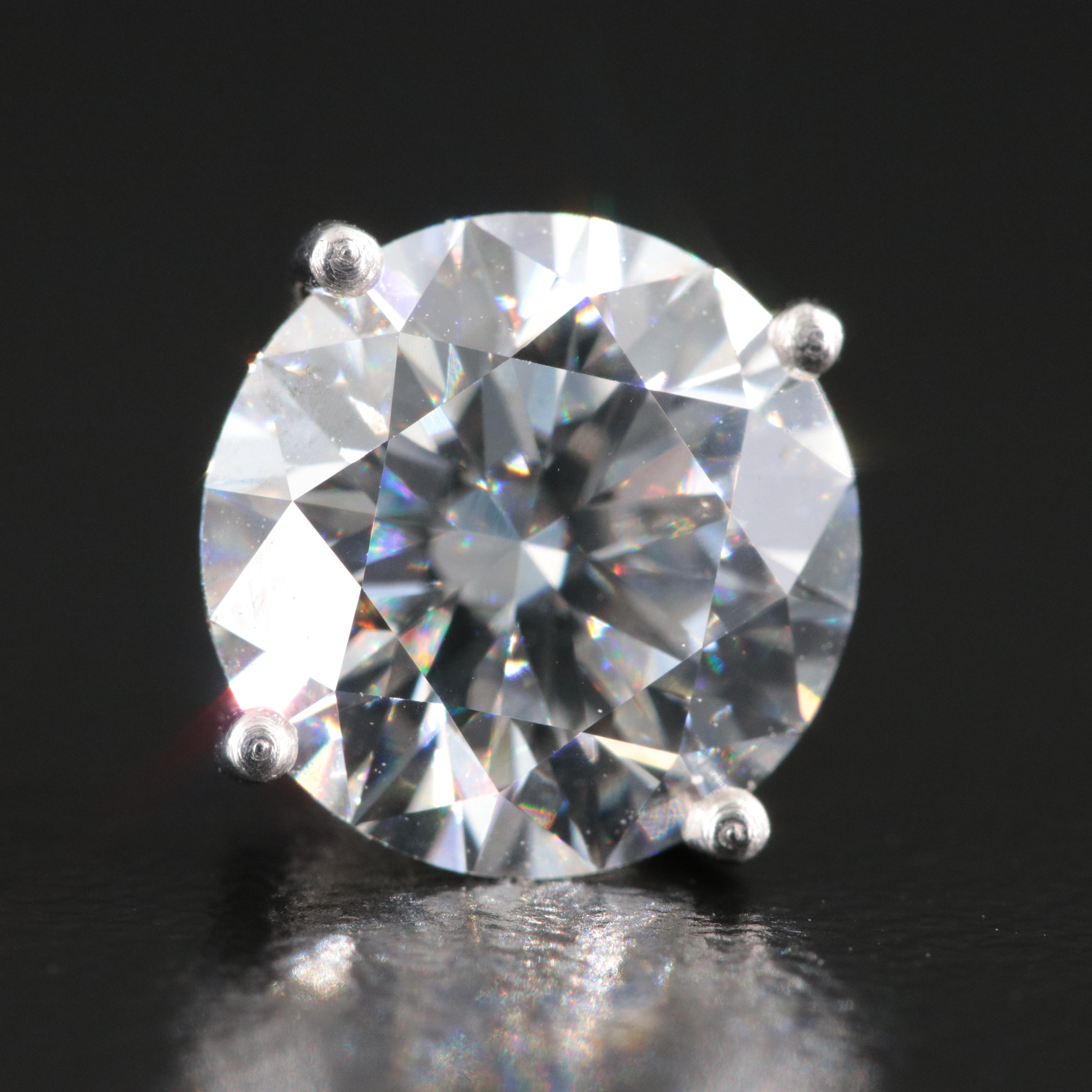 Platinum 5.16 CTW Lab Grown Diamond Stud Earrings with IGI Reports