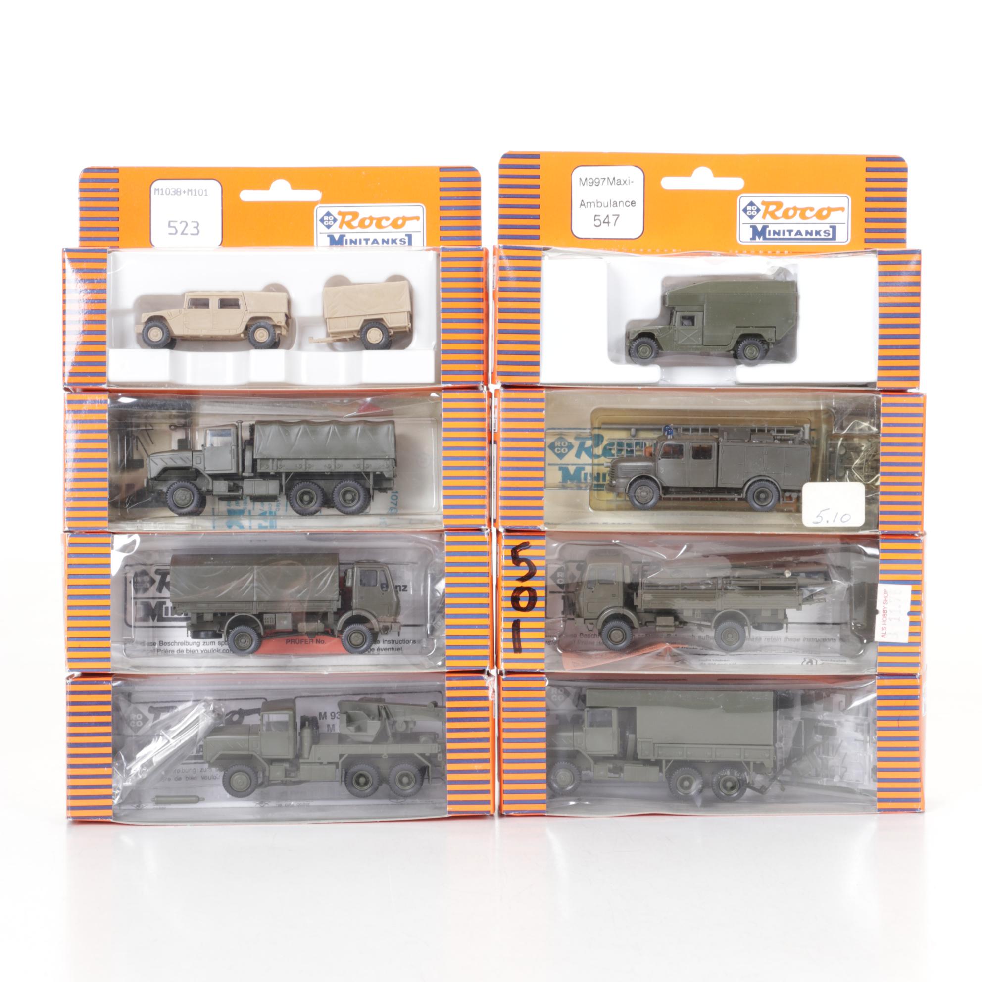 Twenty-Five Roco "Minitanks" HO Scale Model Military Vehicles
