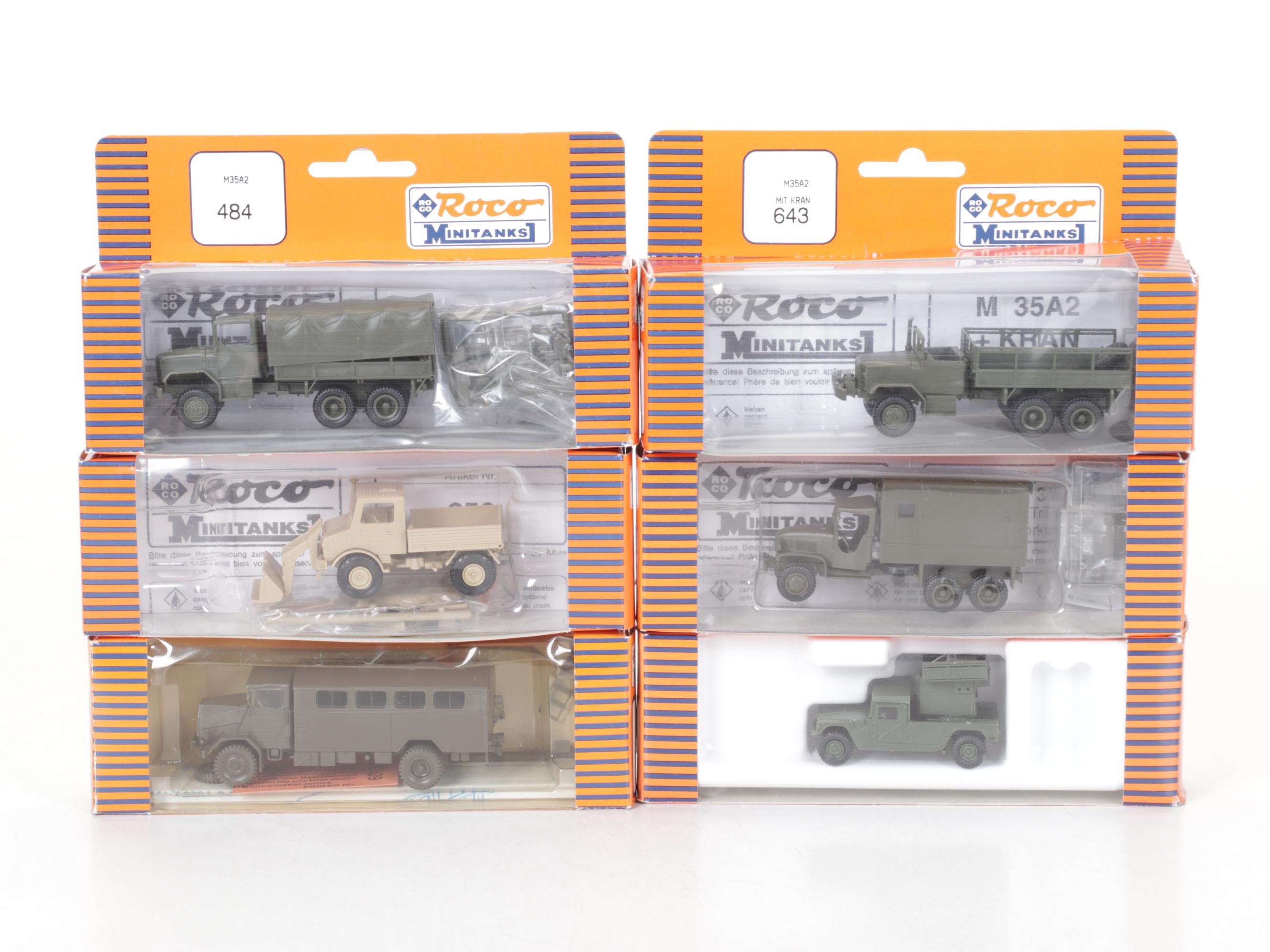 Twenty-Five Roco "Minitanks" HO Scale Model Military Vehicles