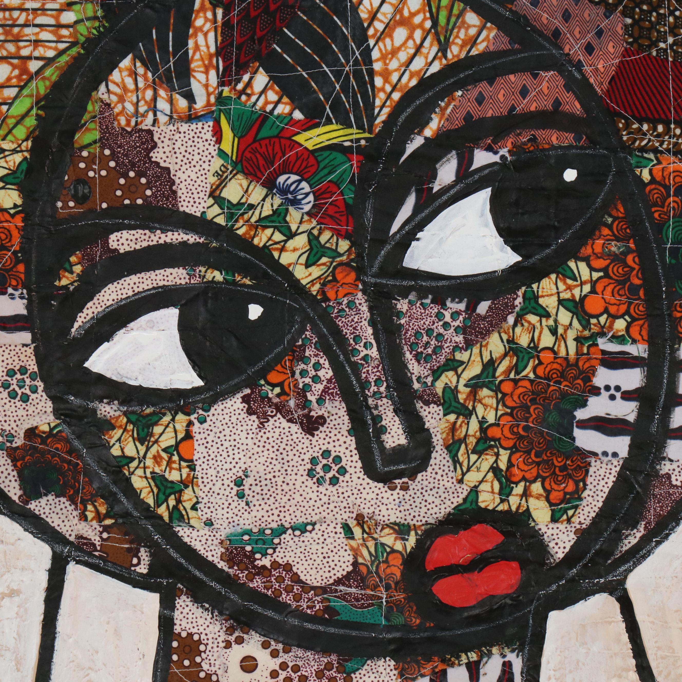 Abiola Idowu Stylized Collage Portrait "Blessings Within," 2023