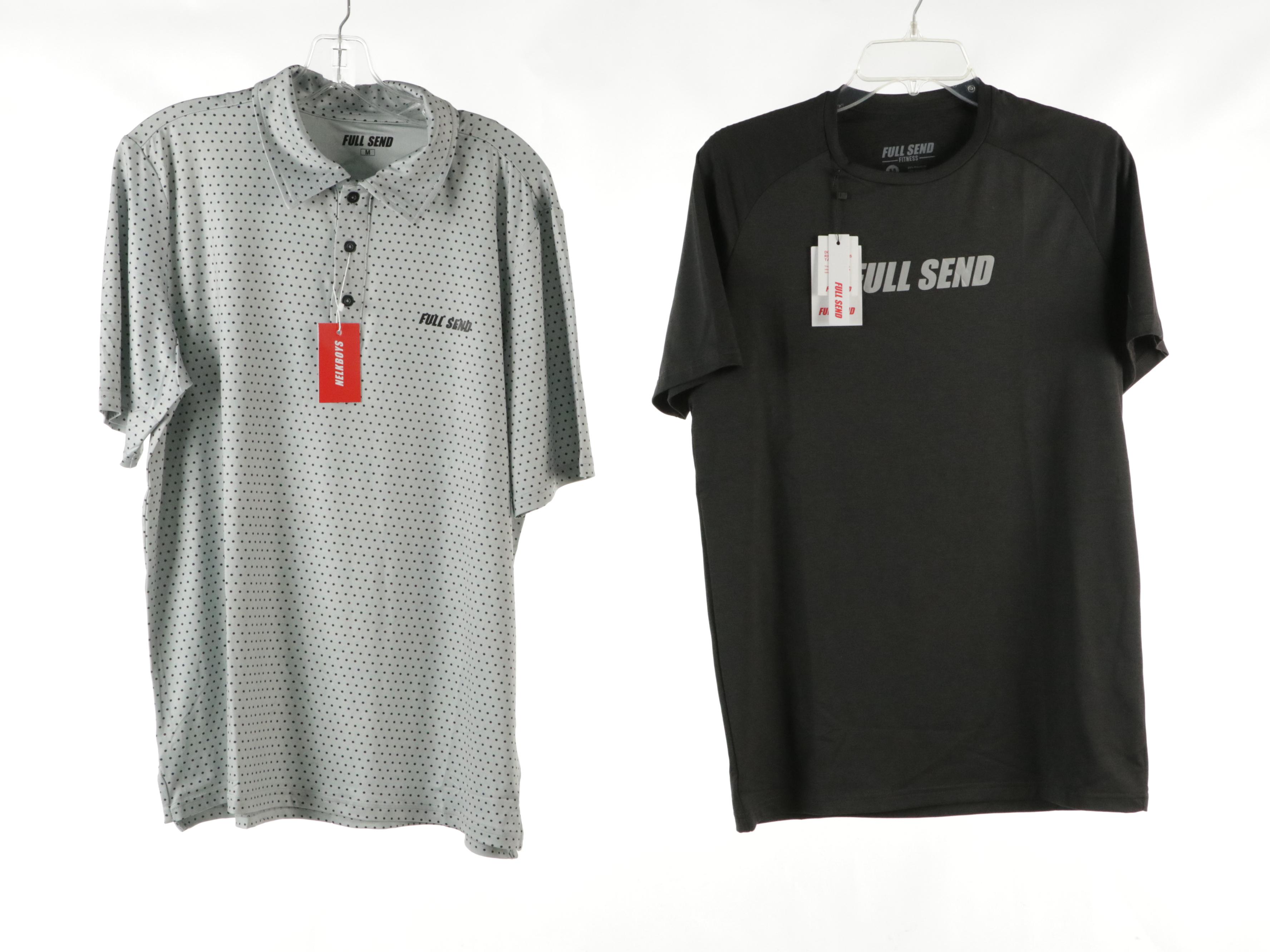 Men's Full Send Polo Shirt, T-Shirt, "Nelk Boys" Hoodie and Jersey, With Tags