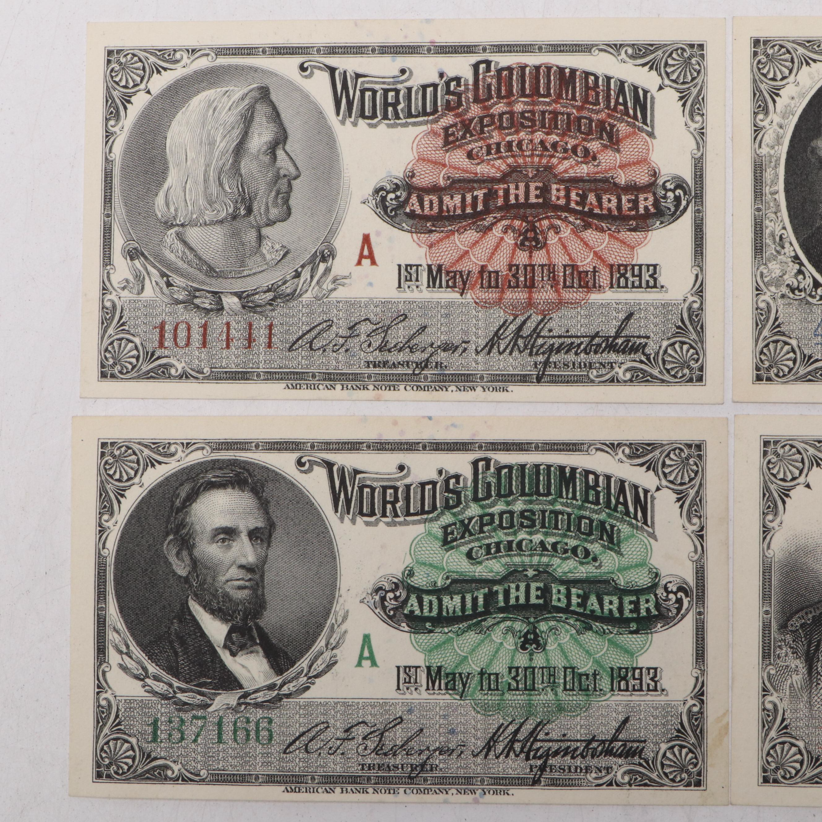 World's Columbian Exposition Tickets, 1893